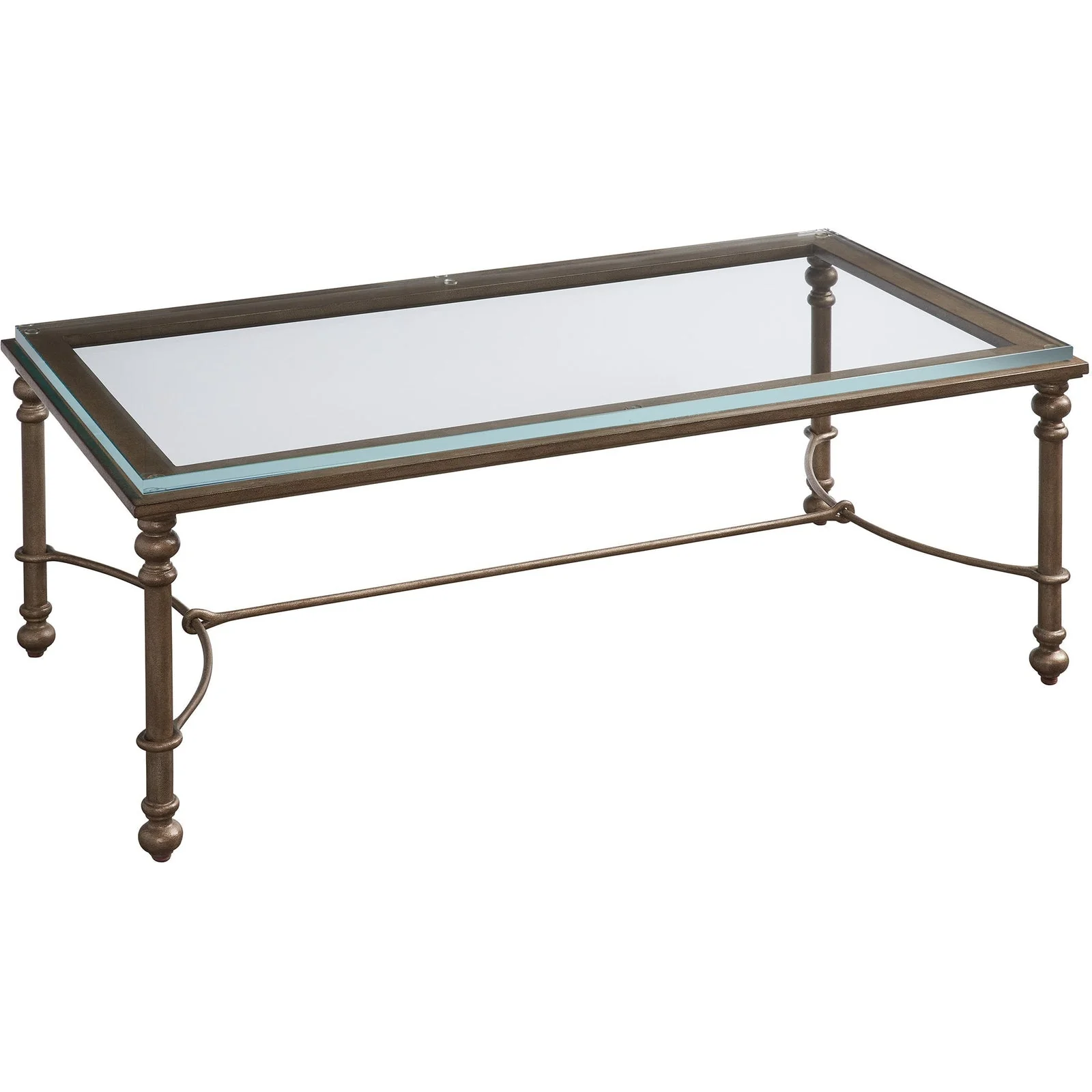 Barclay Butera Laguna Bluff Metal And Glass Cocktail Table