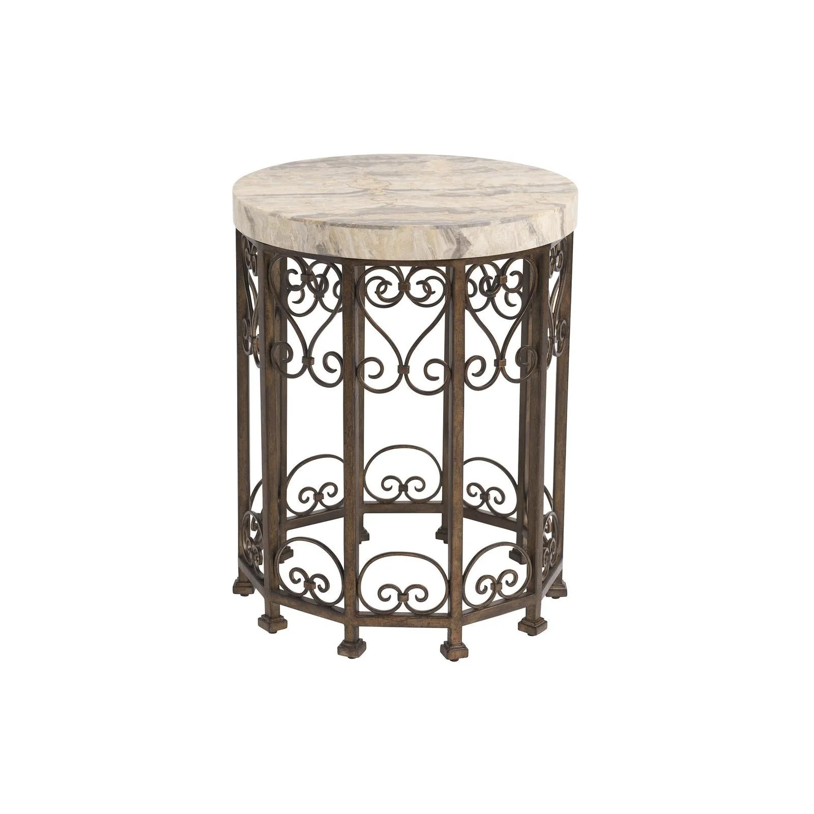 Barclay Butera Montecito Lowery Round Metal Accent Table
