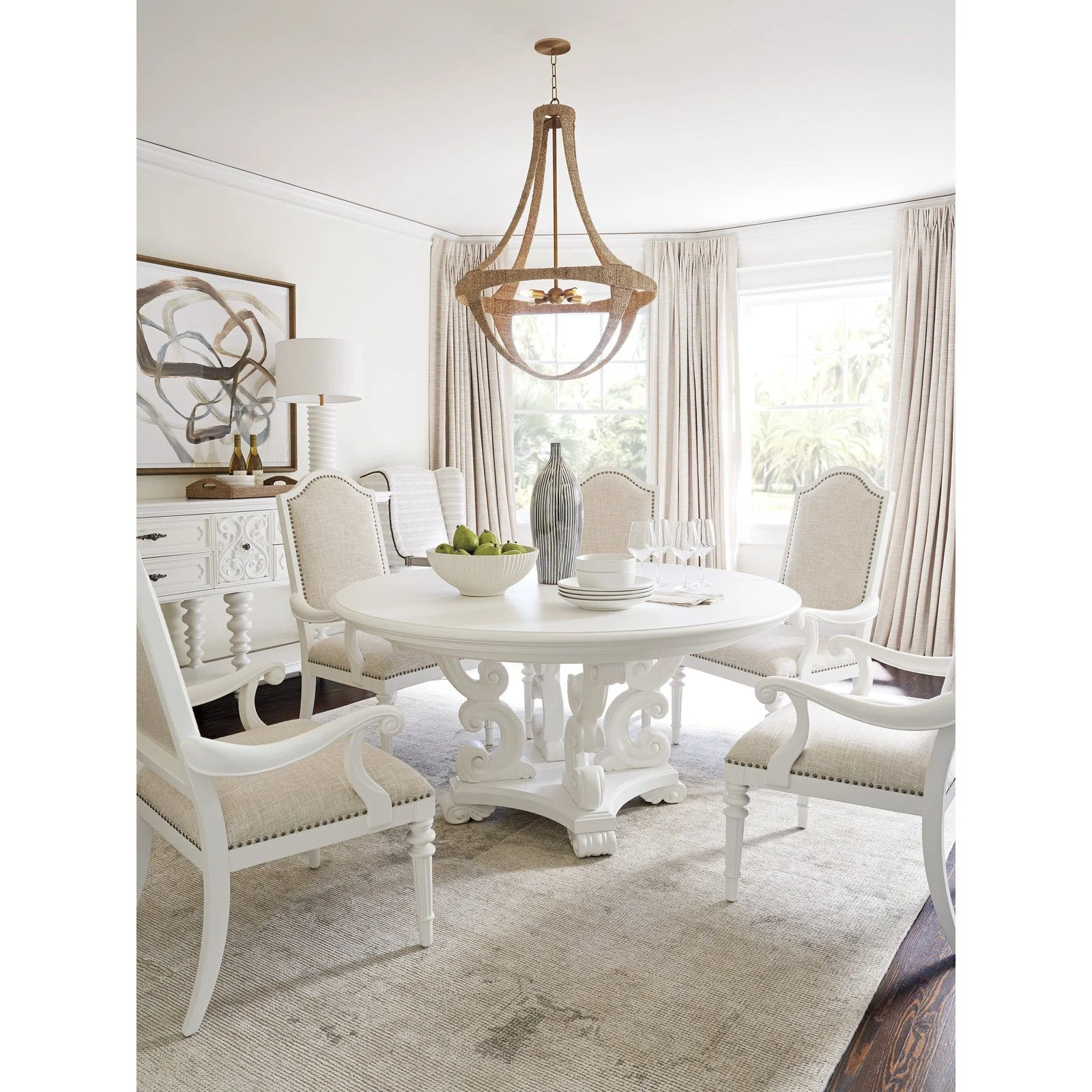 Barclay Butera Villa Blanca Modena Round Dining Table Clearance - Image 3
