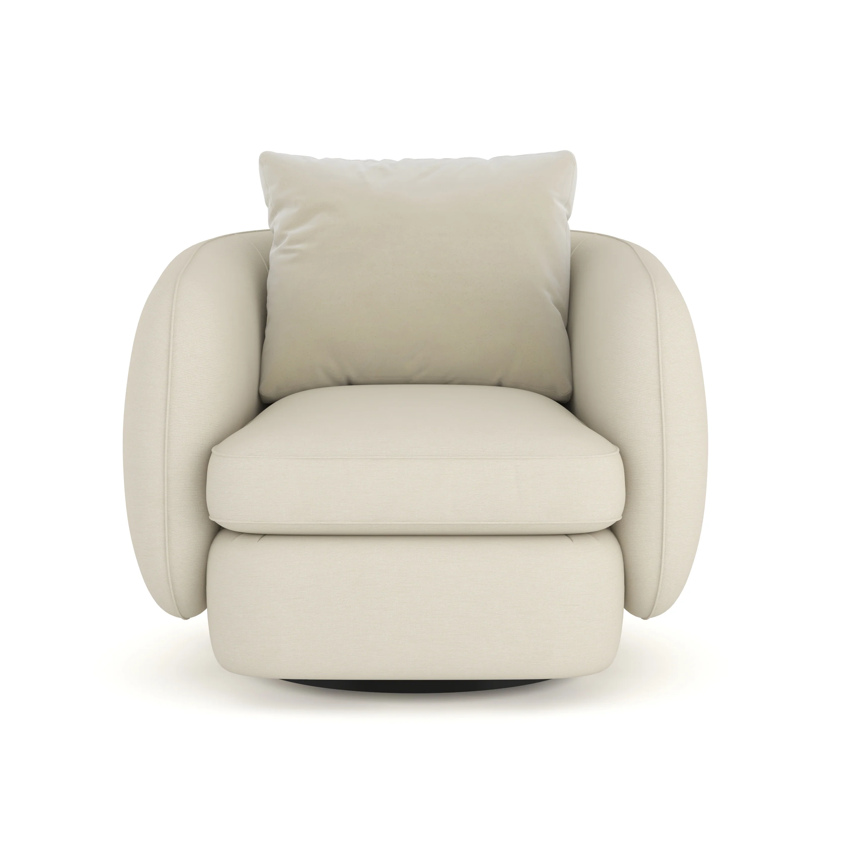 Caracole Upholstery Lumi Swivel Chair - Image 2