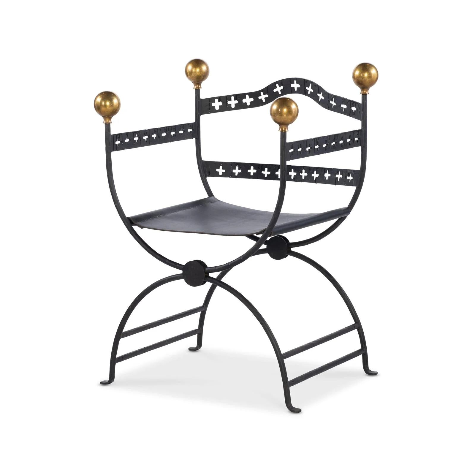 Century Furniture Tara Shaw Dante Iron Savonarola Chair