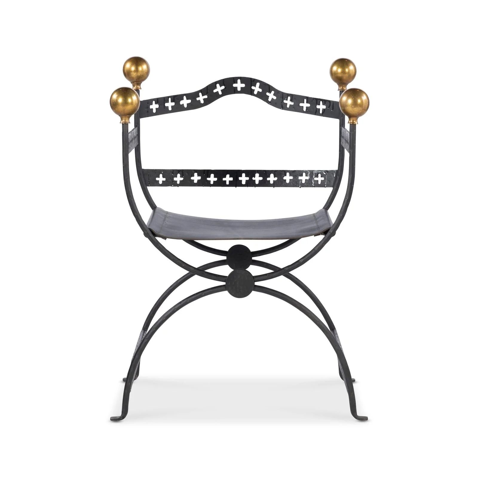 Century Furniture Tara Shaw Dante Iron Savonarola Chair - Image 3