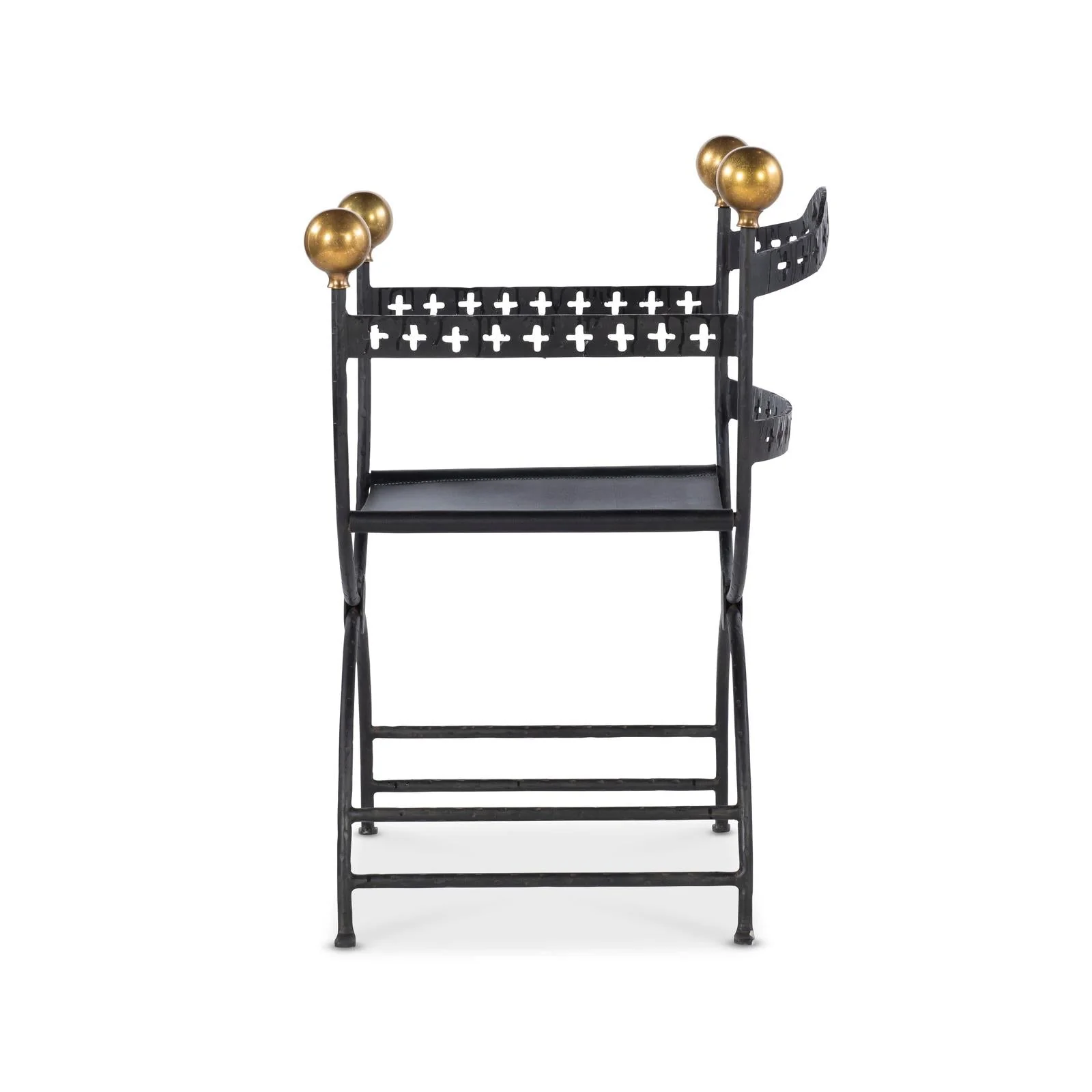 Century Furniture Tara Shaw Dante Iron Savonarola Chair - Image 4