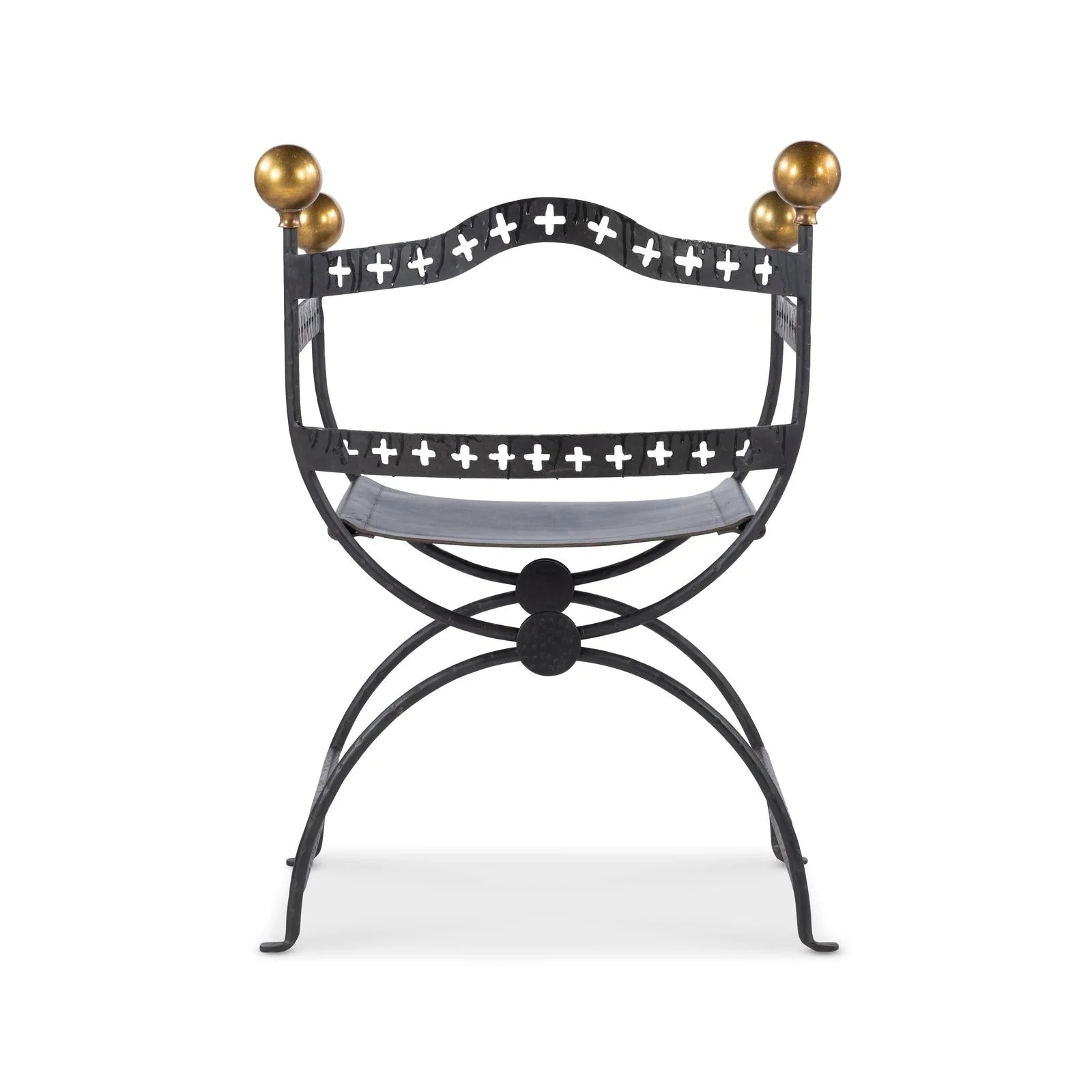 Century Furniture Tara Shaw Dante Iron Savonarola Chair - Image 5