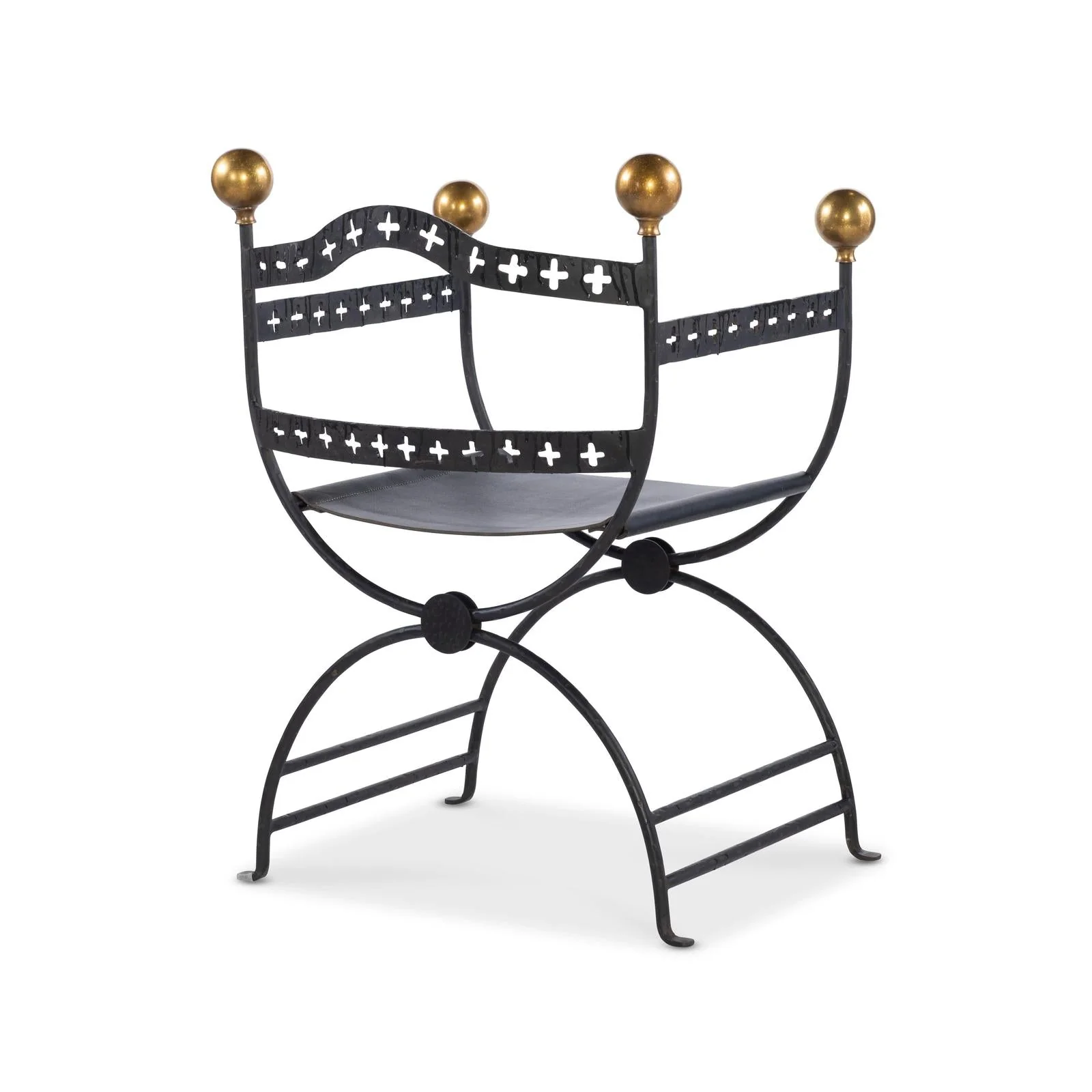 Century Furniture Tara Shaw Dante Iron Savonarola Chair - Image 6