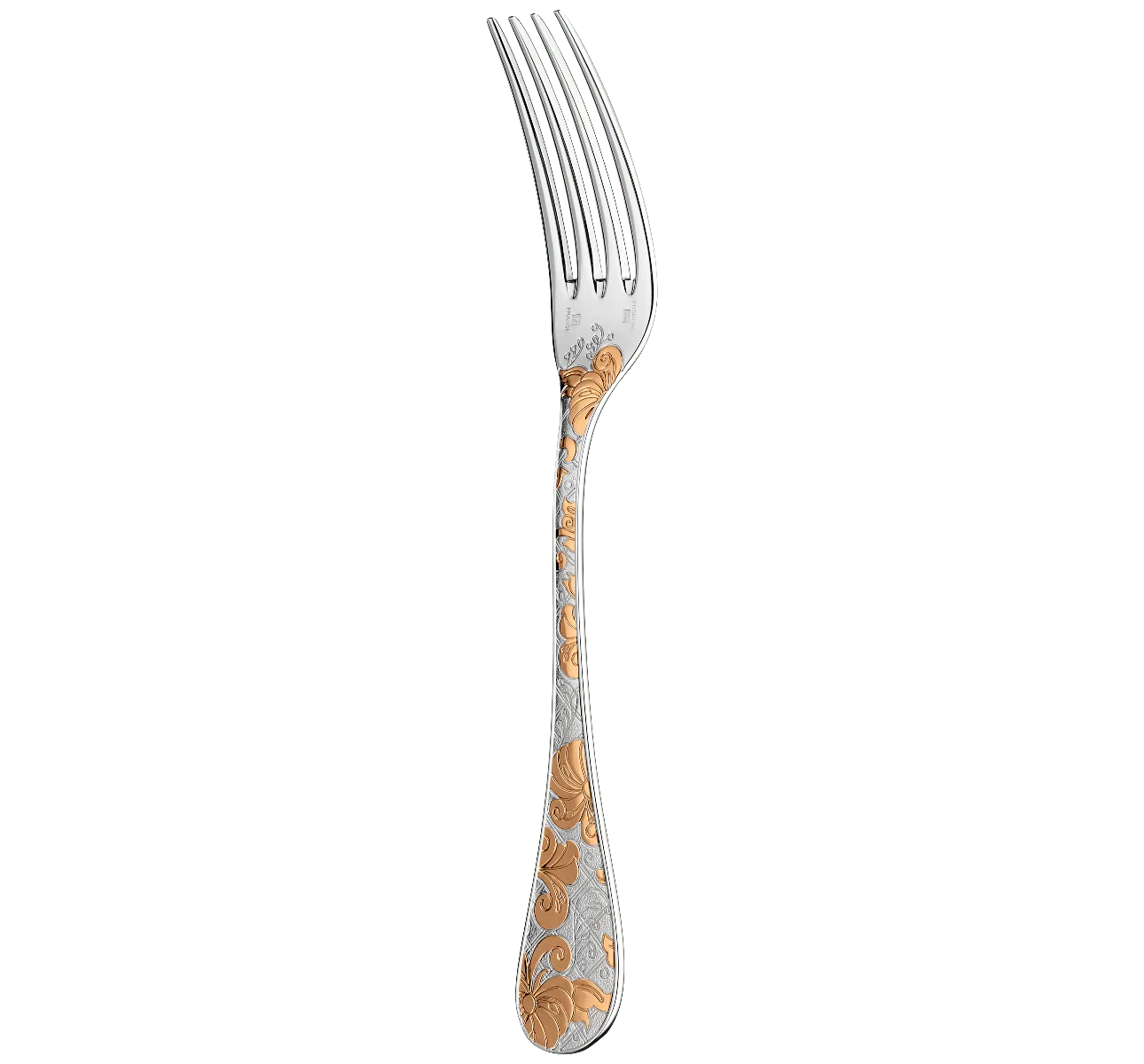 Christofle Jardin d'Eden Silver Plated Gold Accents Dinner Fork