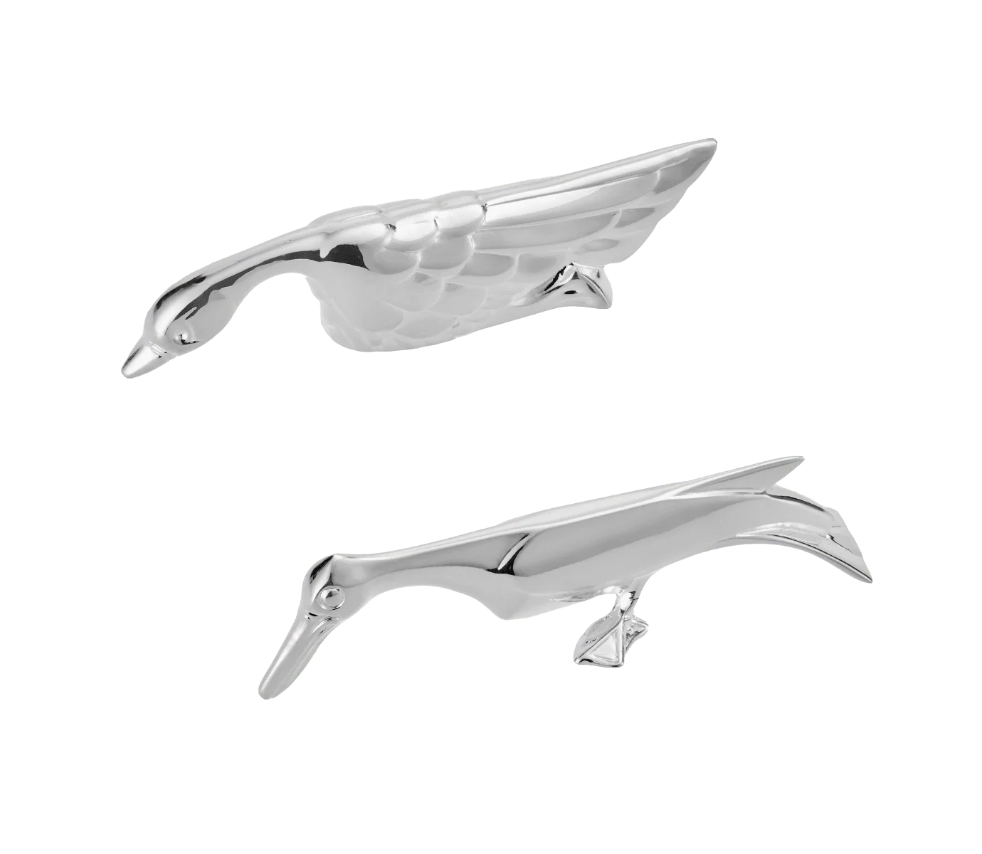 Christofle Les Collections Historiques Silver Plated 2 Knife Rests Pelican And Swan Gallia