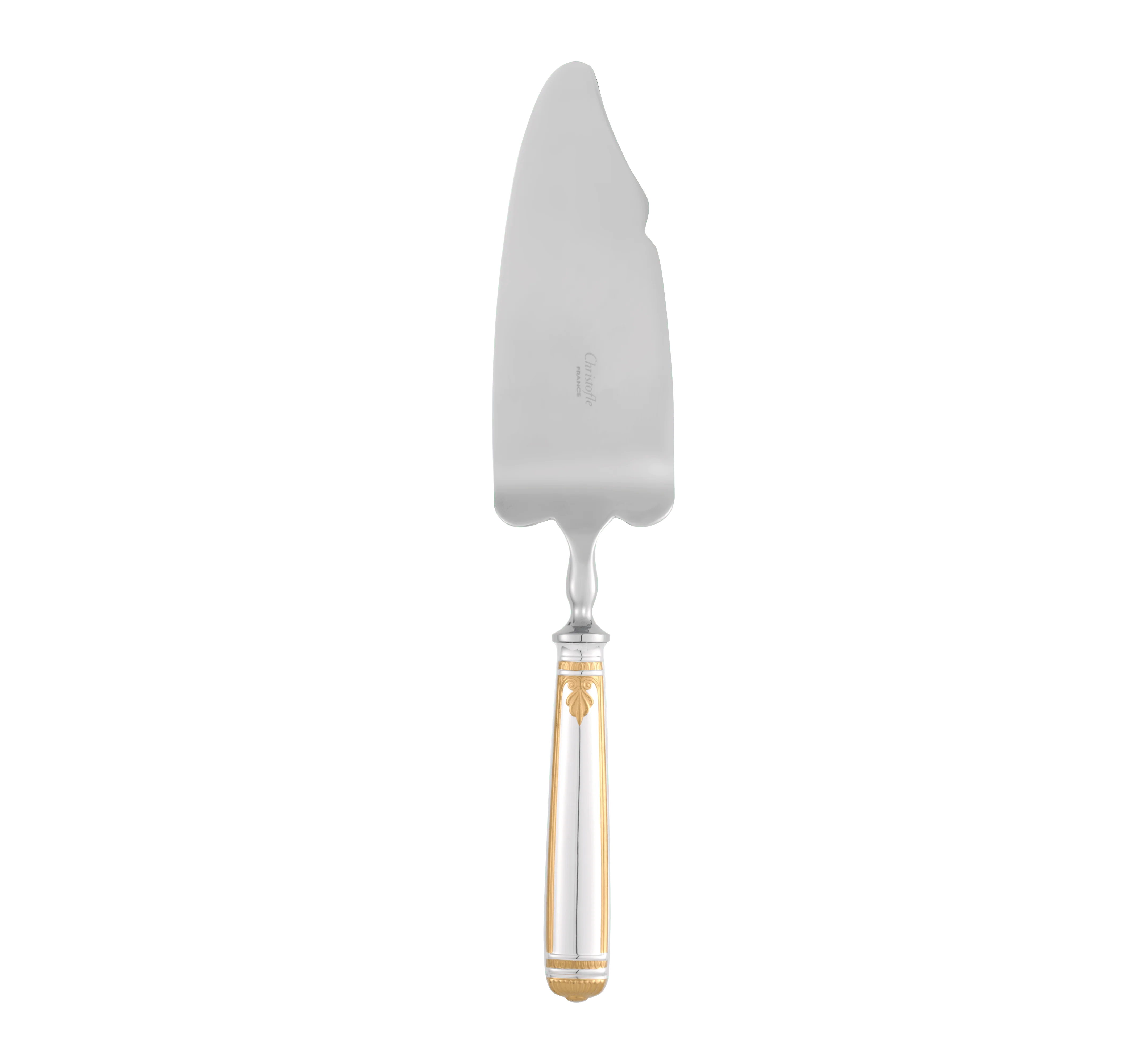 Christofle Malmaison Silver Plated Gold Accents Cake Slice