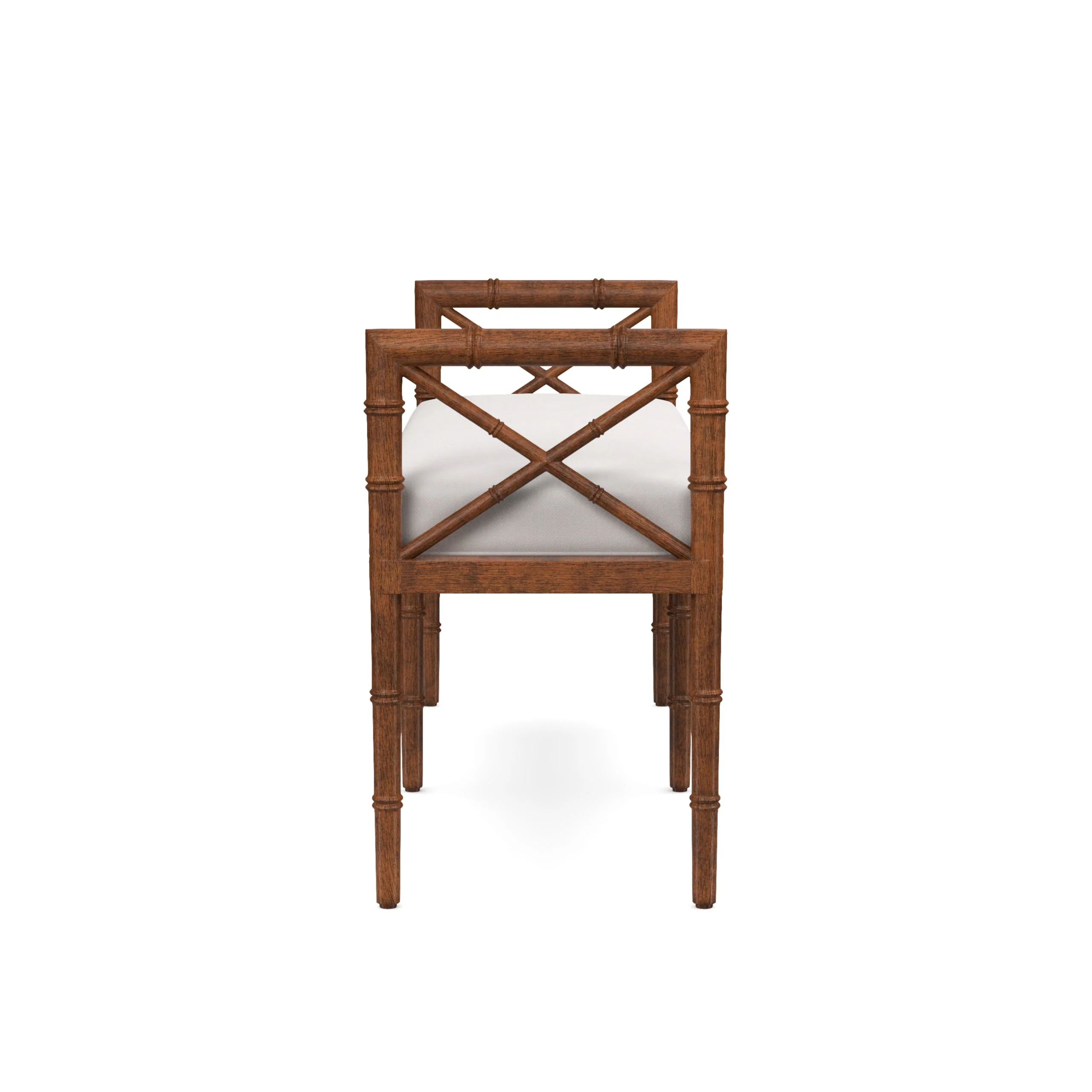 Danica Bamboo Style Upholstered Wood Bench - Image 123