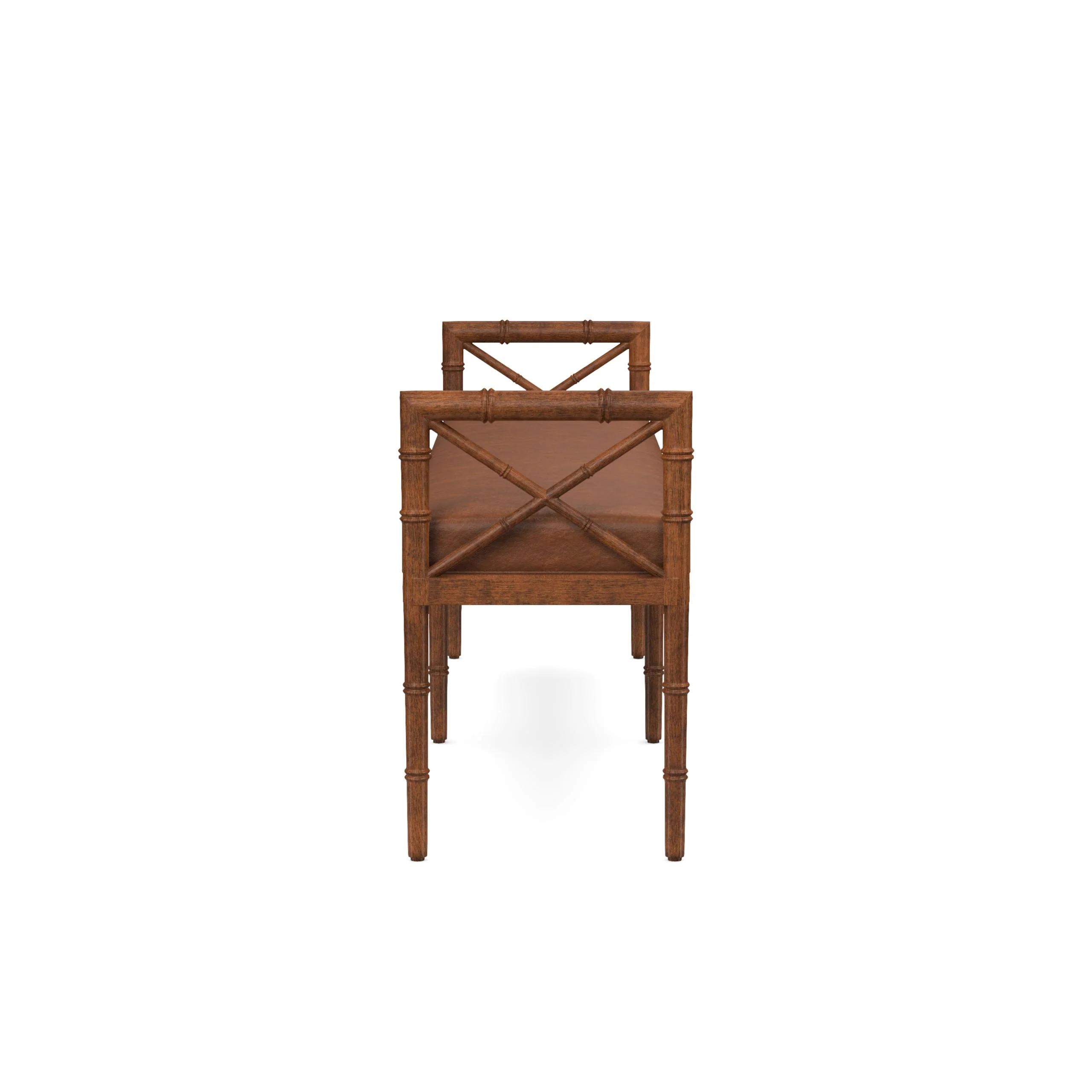 Danica Bamboo Style Upholstered Wood Bench - Image 79