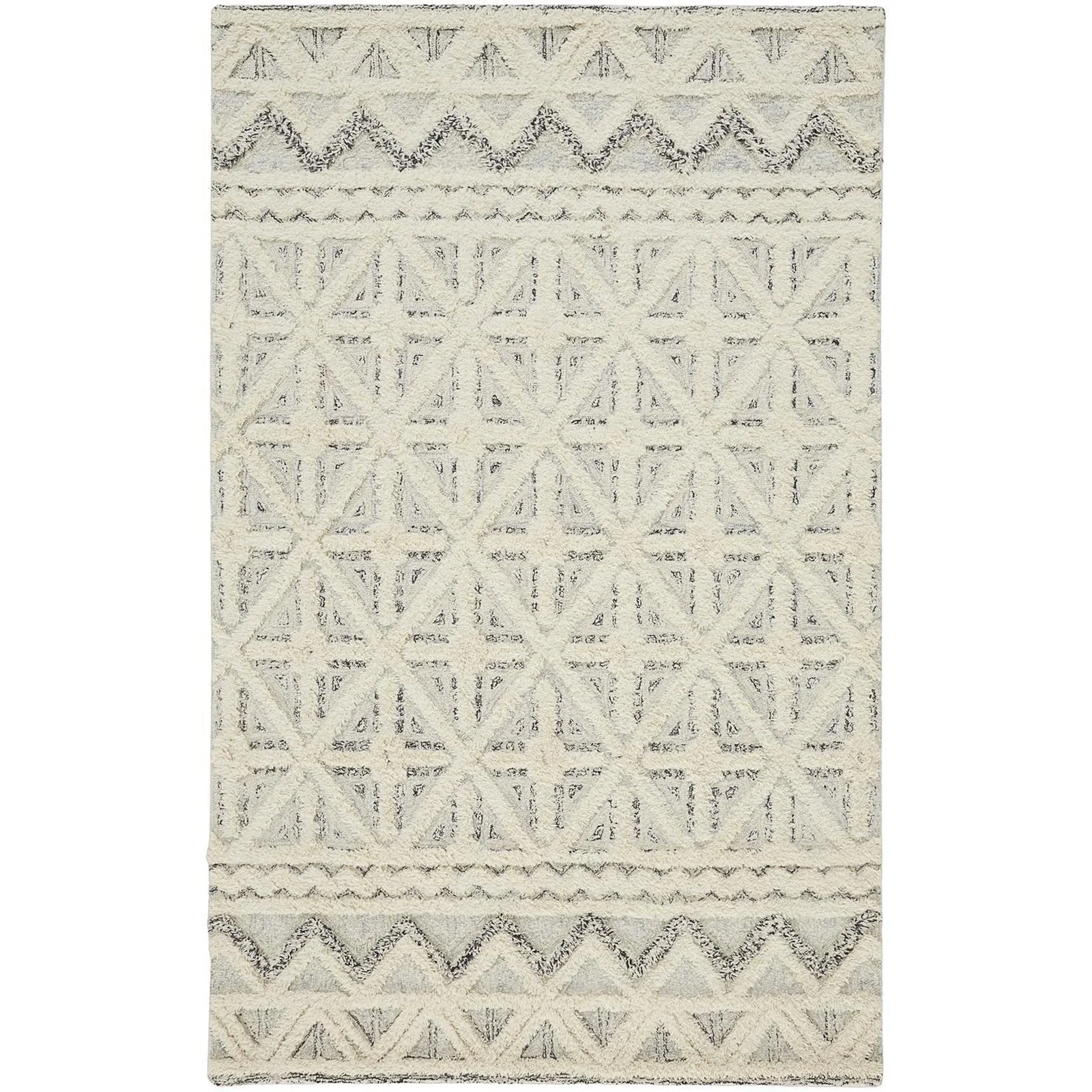 Feizy Anica 8007F Rug in Ivory / Blue