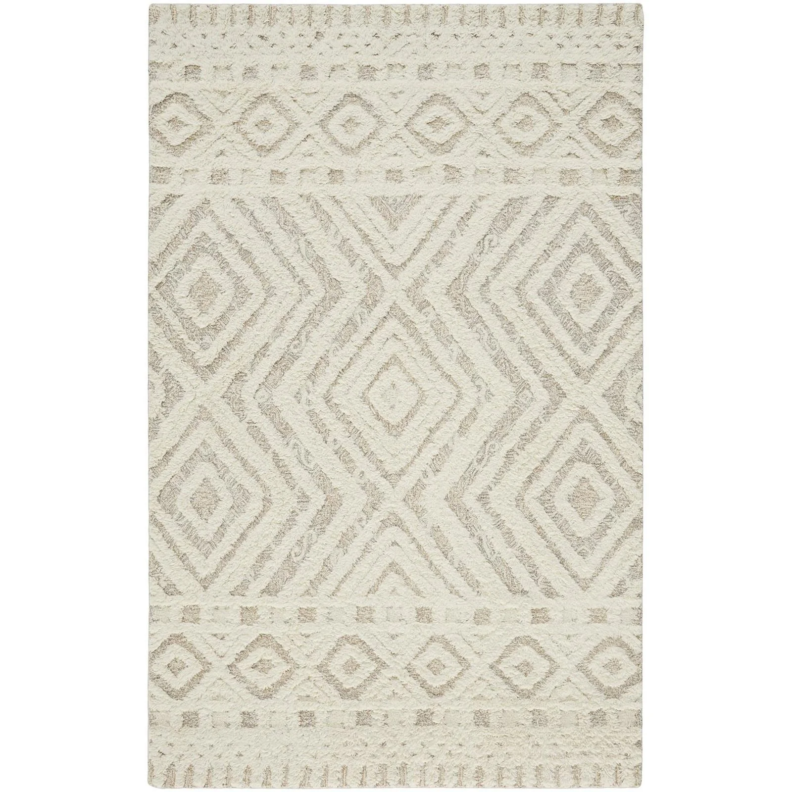 Feizy Anica 8010F Rug in Ivory / Tan