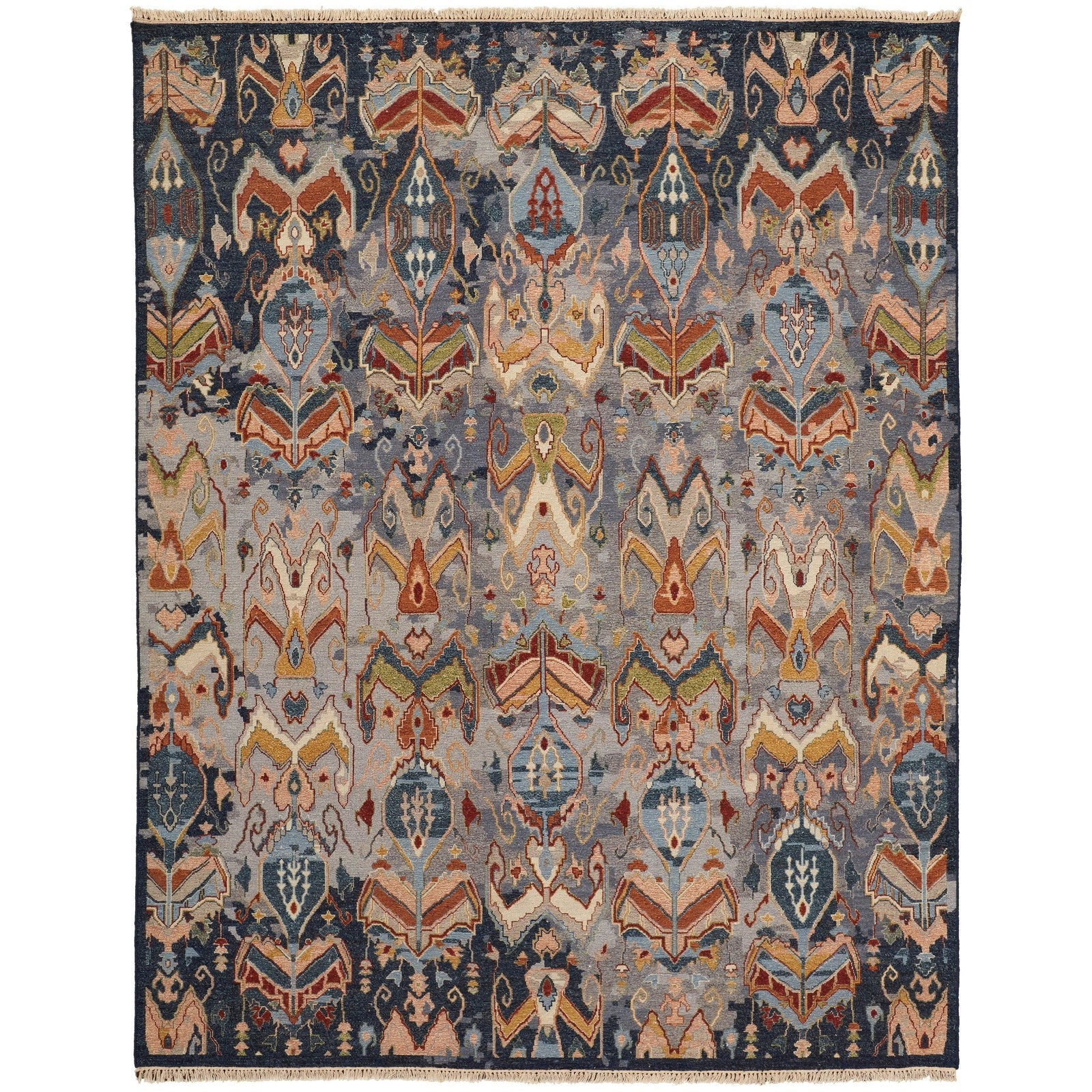 Feizy Leylan 0563F Transitional Ikat in Blue/Gray/Tan