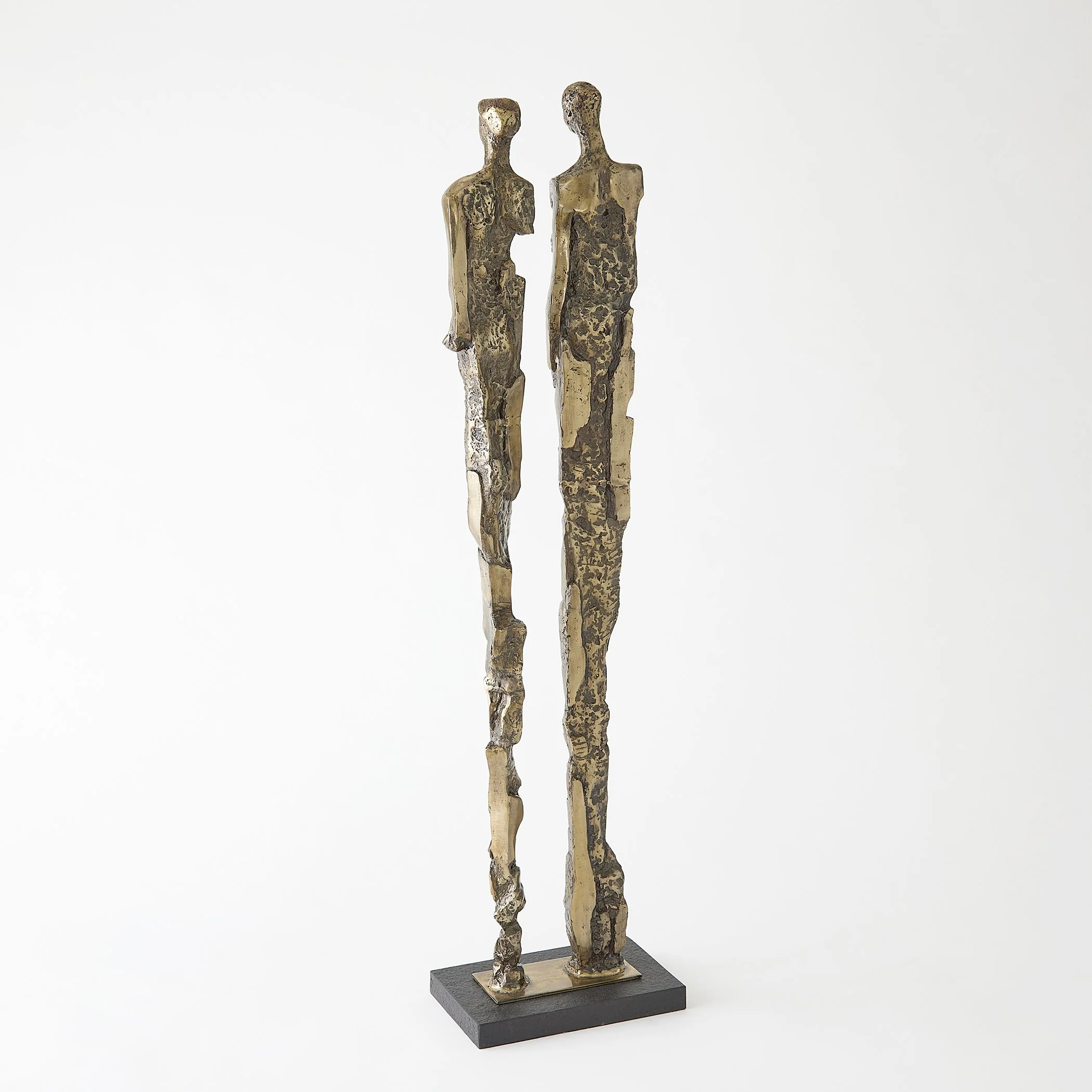 Global Views Brass Abstract Couple Sculpture - Image 3