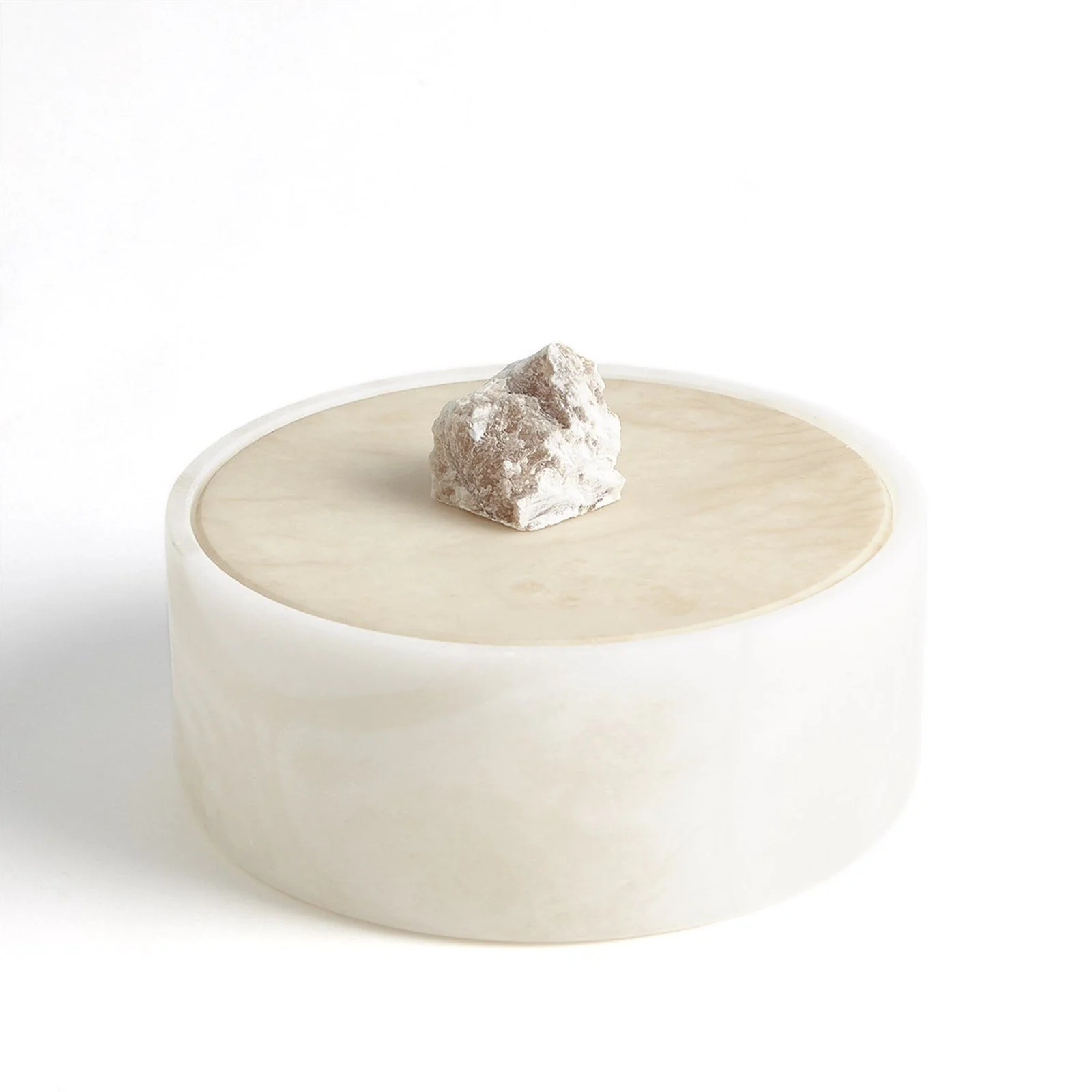 Global Views Alabaster Rock Finial Box
