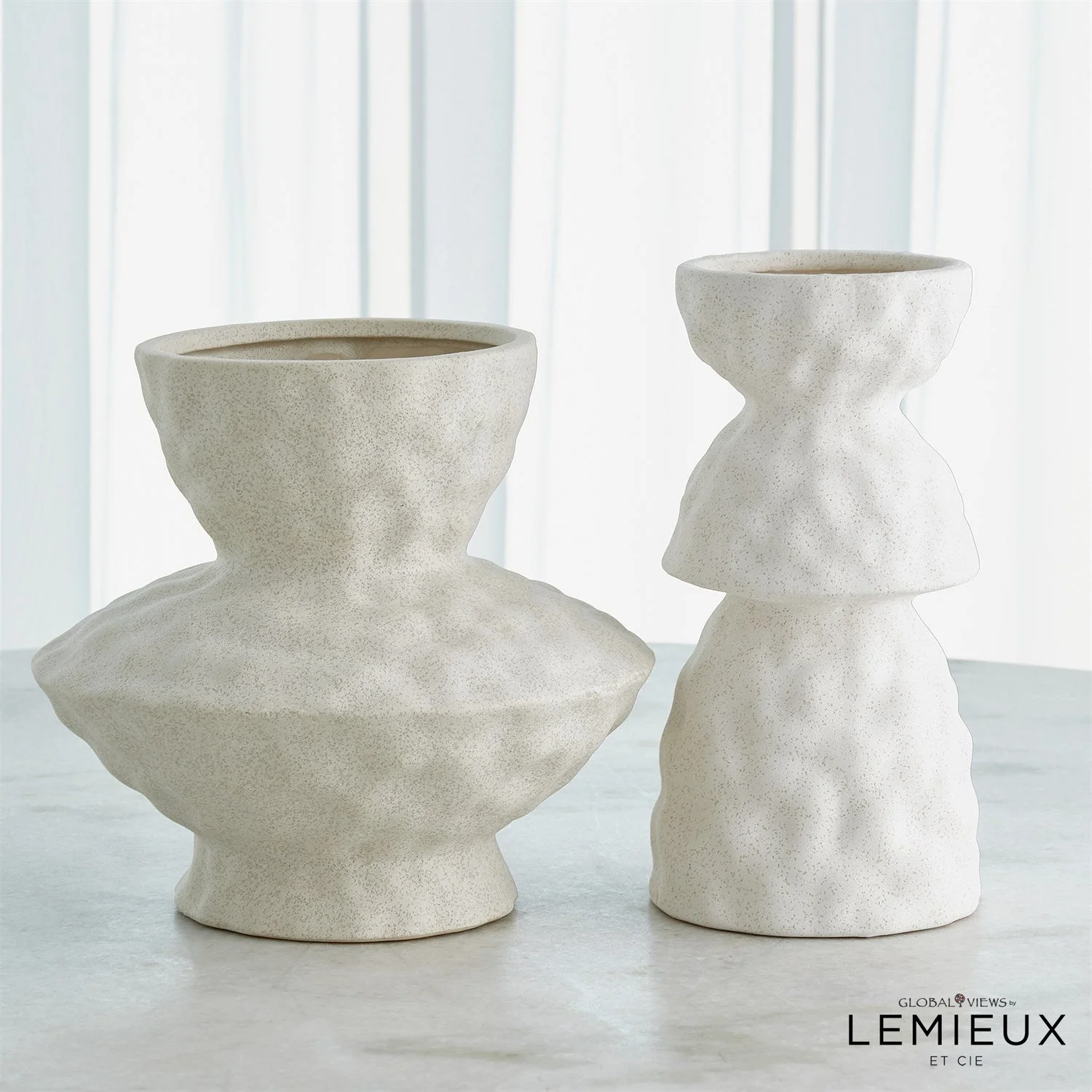 Global Views Volcanic White Antoine Vase - Image 3