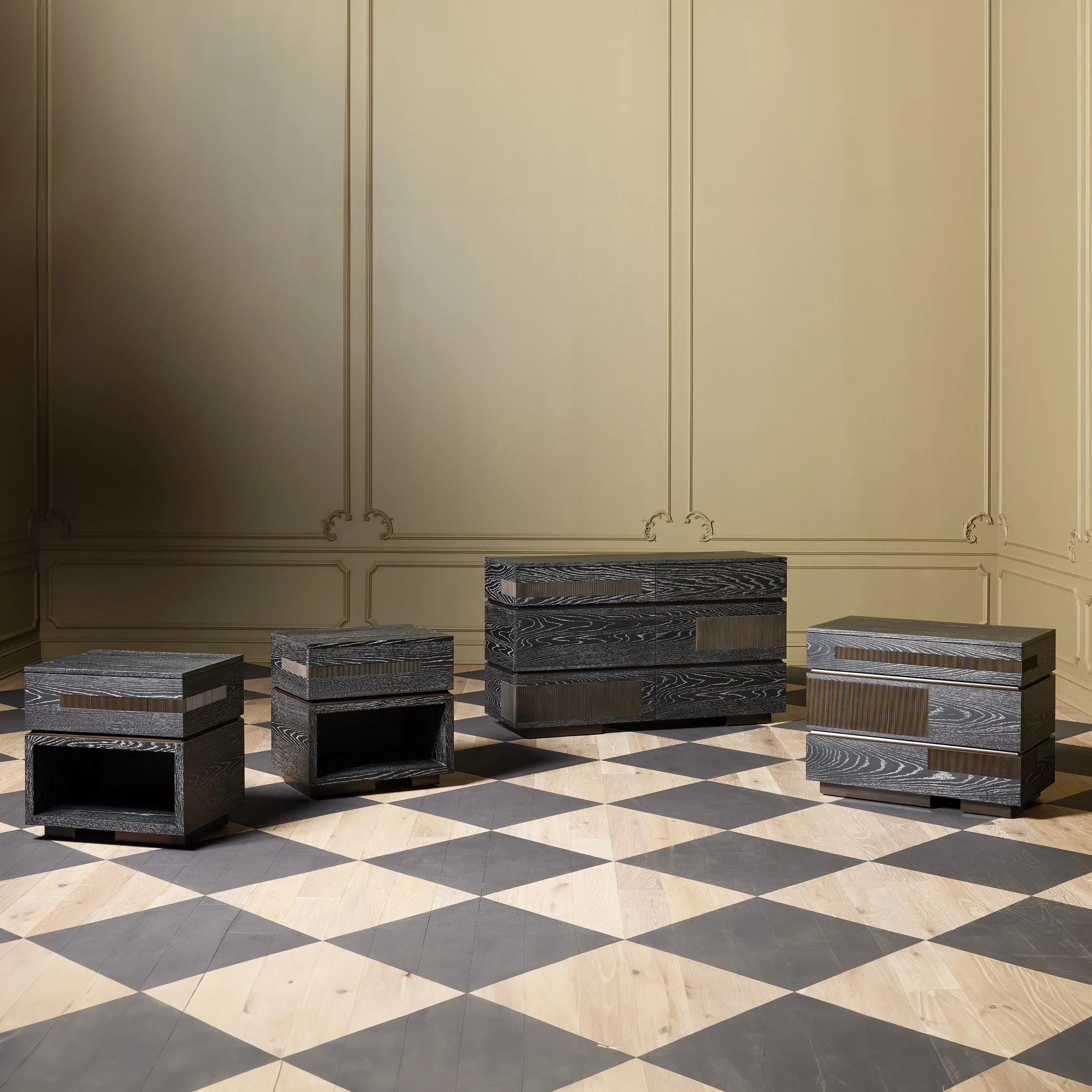 Global Views Black Cerused Oak Brazil Chest - Image 10