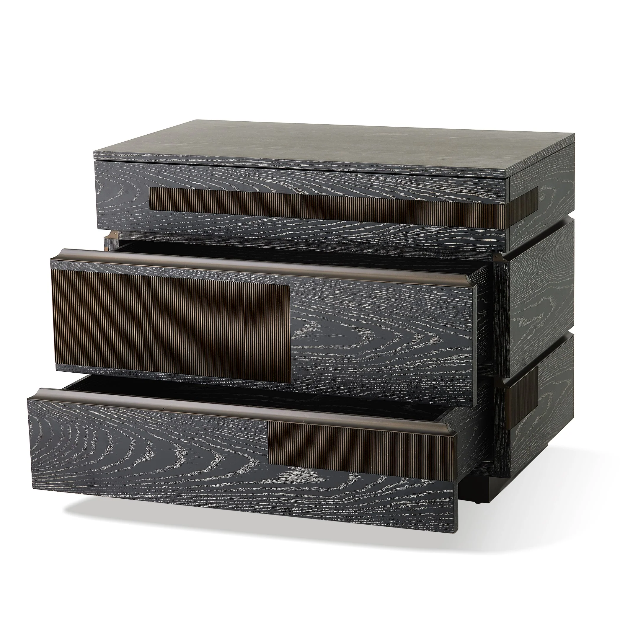 Global Views Black Cerused Oak Brazil Chest - Image 14