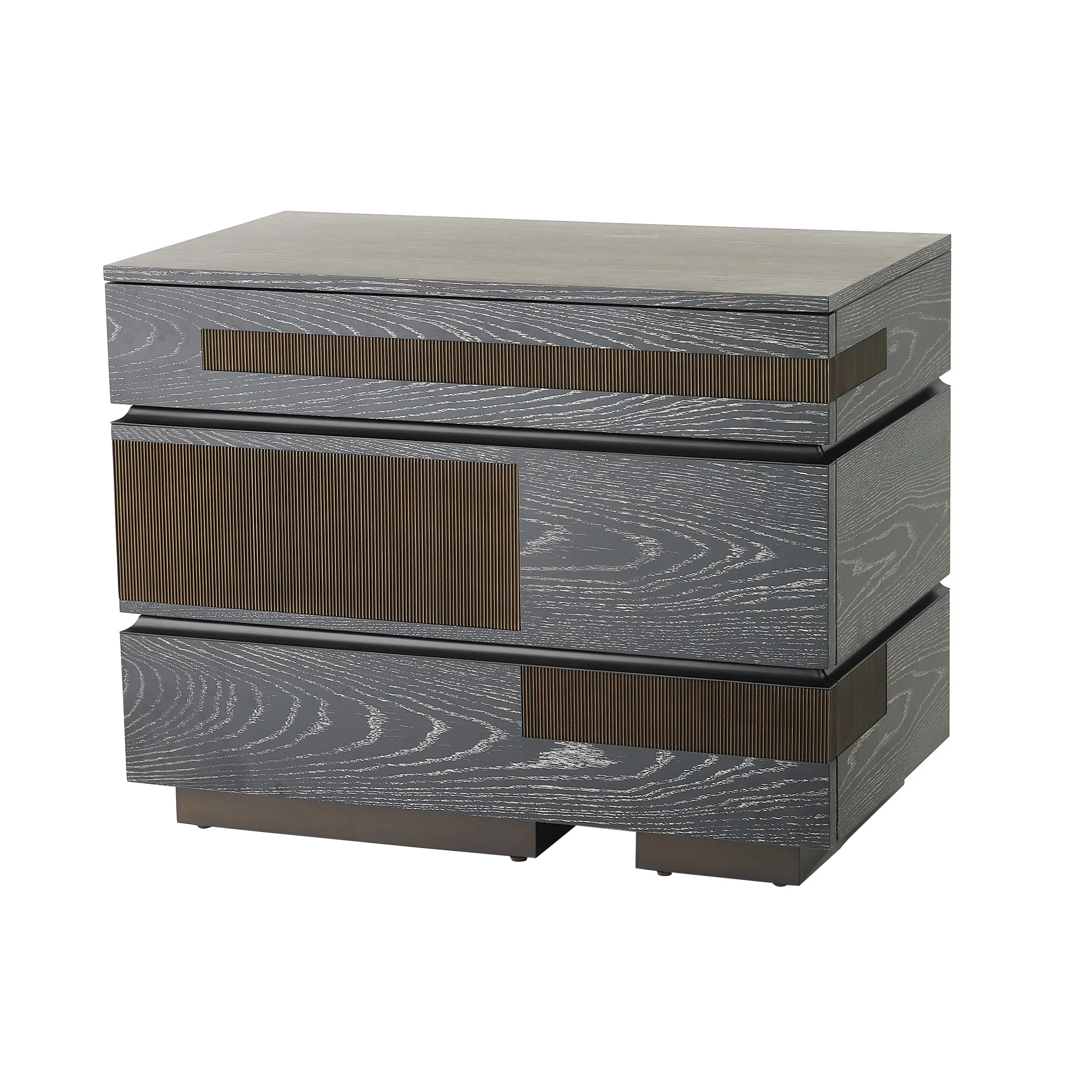 Global Views Black Cerused Oak Brazil Chest - Image 6