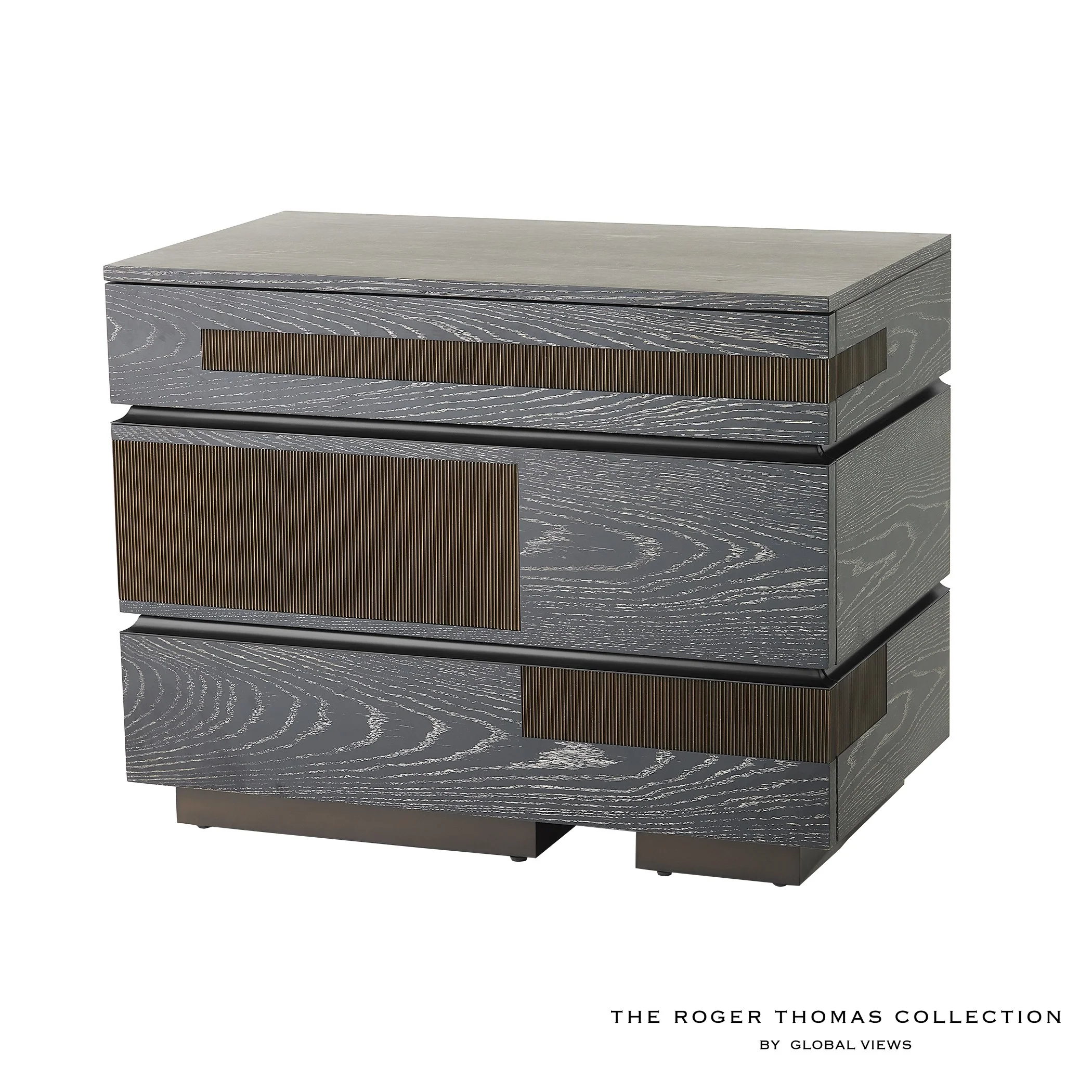 Global Views Black Cerused Oak Brazil Chest - Image 8