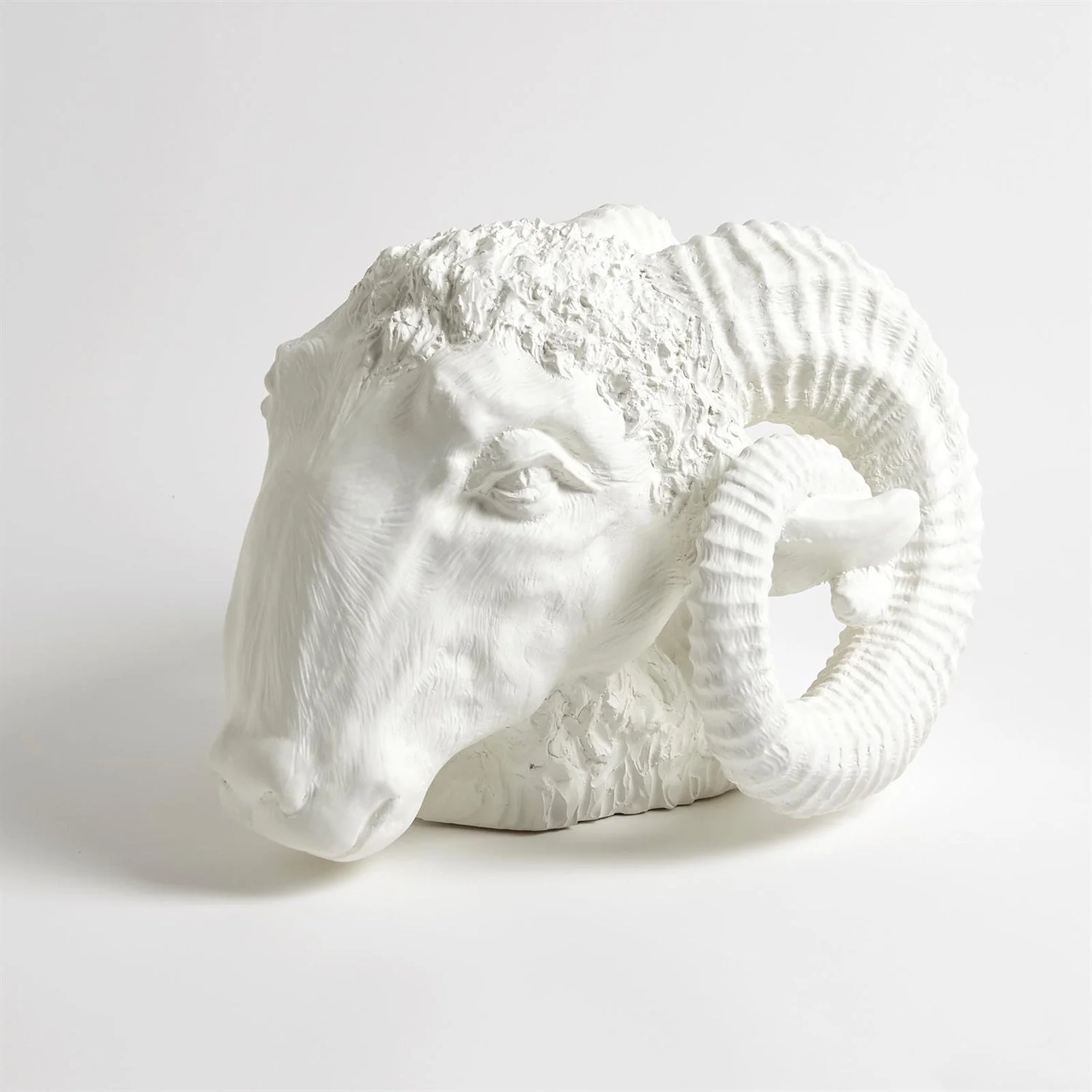 Global Views Matte White Capricorn Sculpture - Image 4