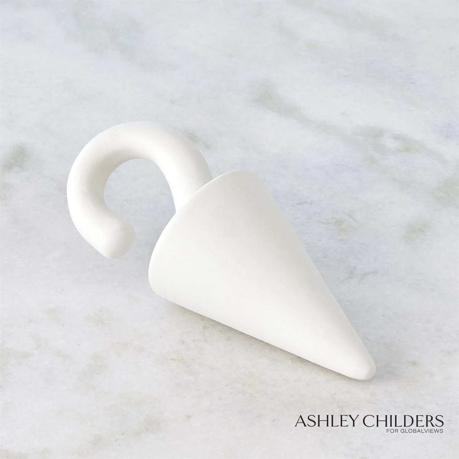 Global Views Matte White Cone Drop