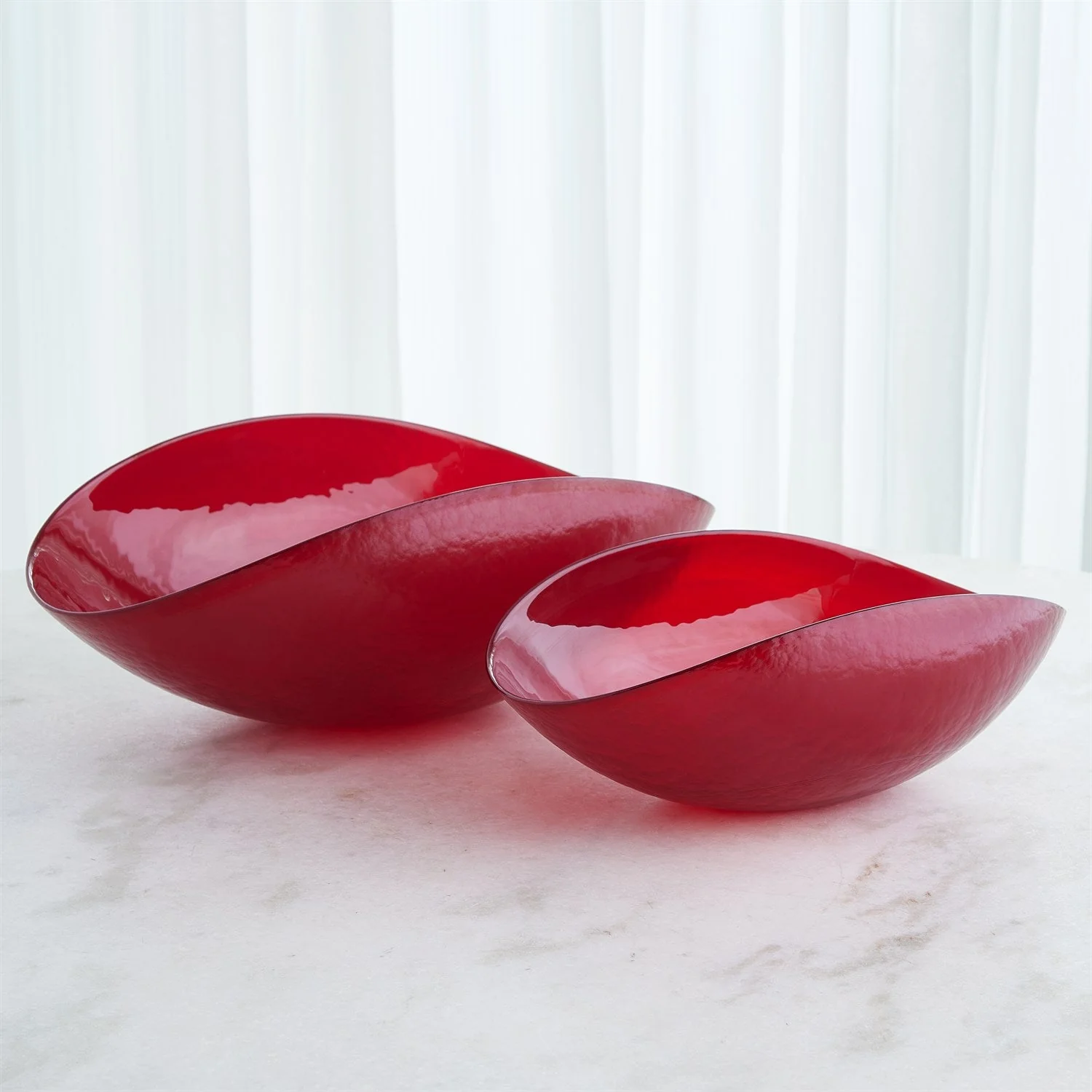 Global Views Deep Red Folded Bowl Clearance - Image 2