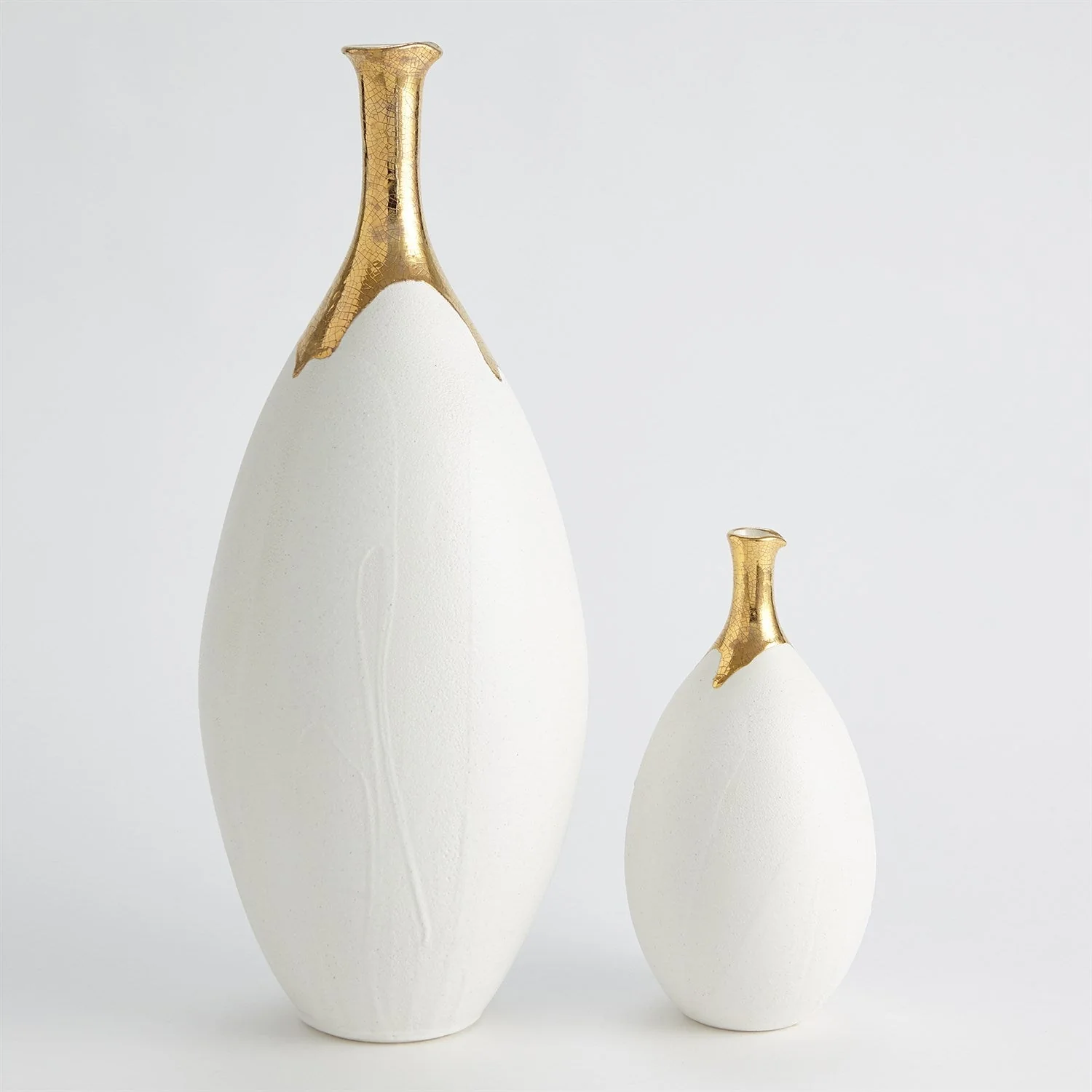 Global Views Dipped Golden Crackle Vase - Image 2