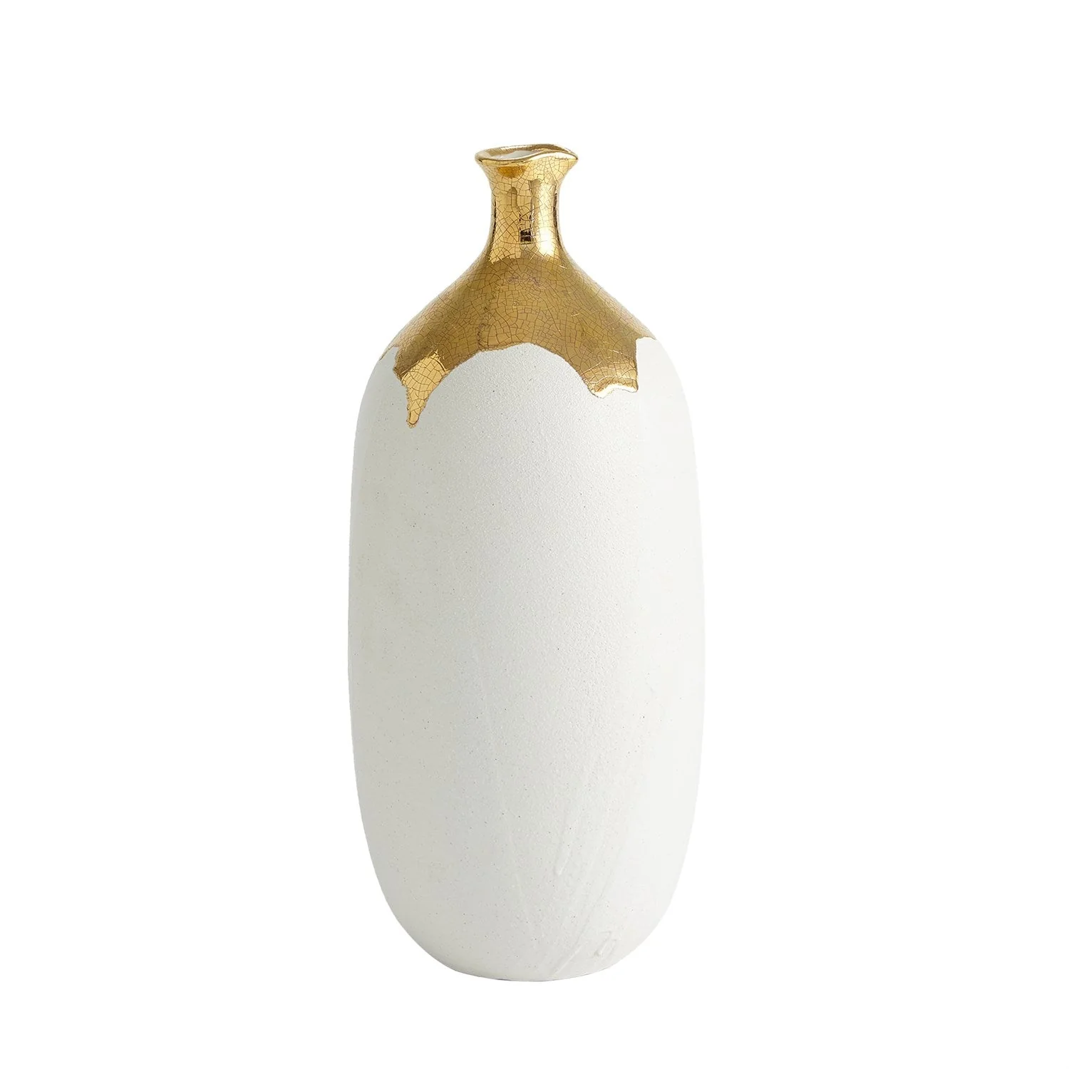 Global Views Dipped Golden Crackle Vase - Image 4