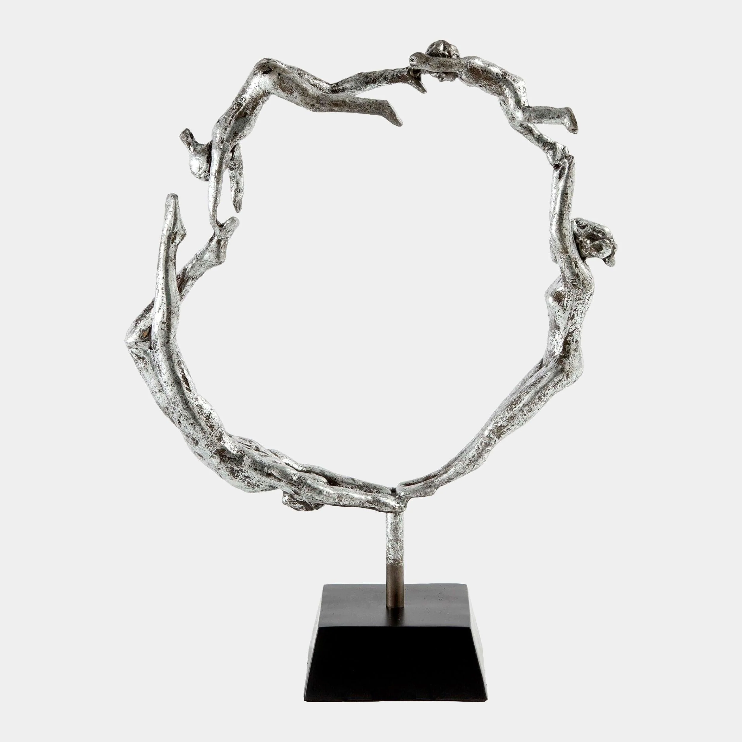 Global Views Family Sculpture Silver Leaf
