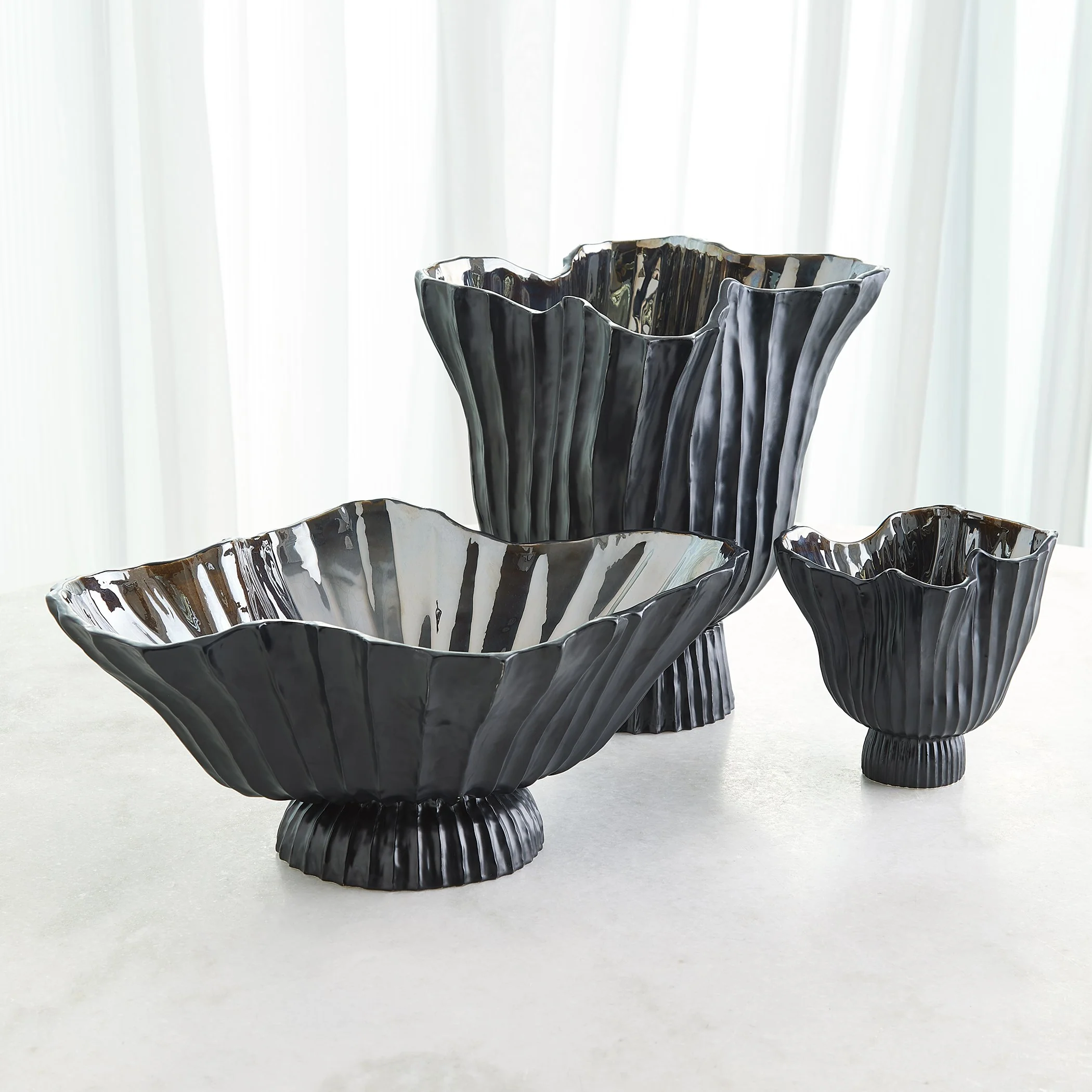 Global Views Folha Footed Bowl - Image 4