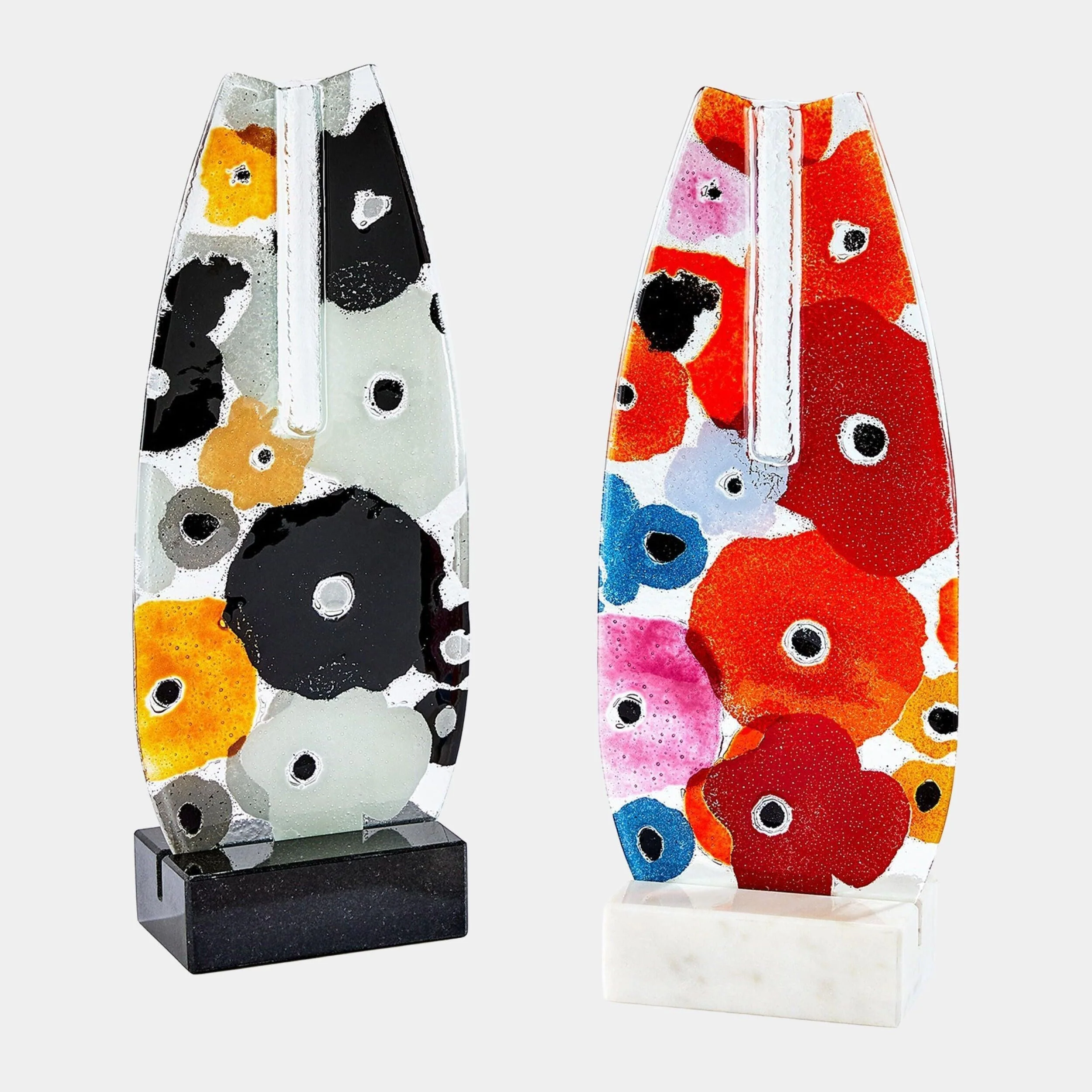 Global Views Fused Floral Flat Vase - Image 3