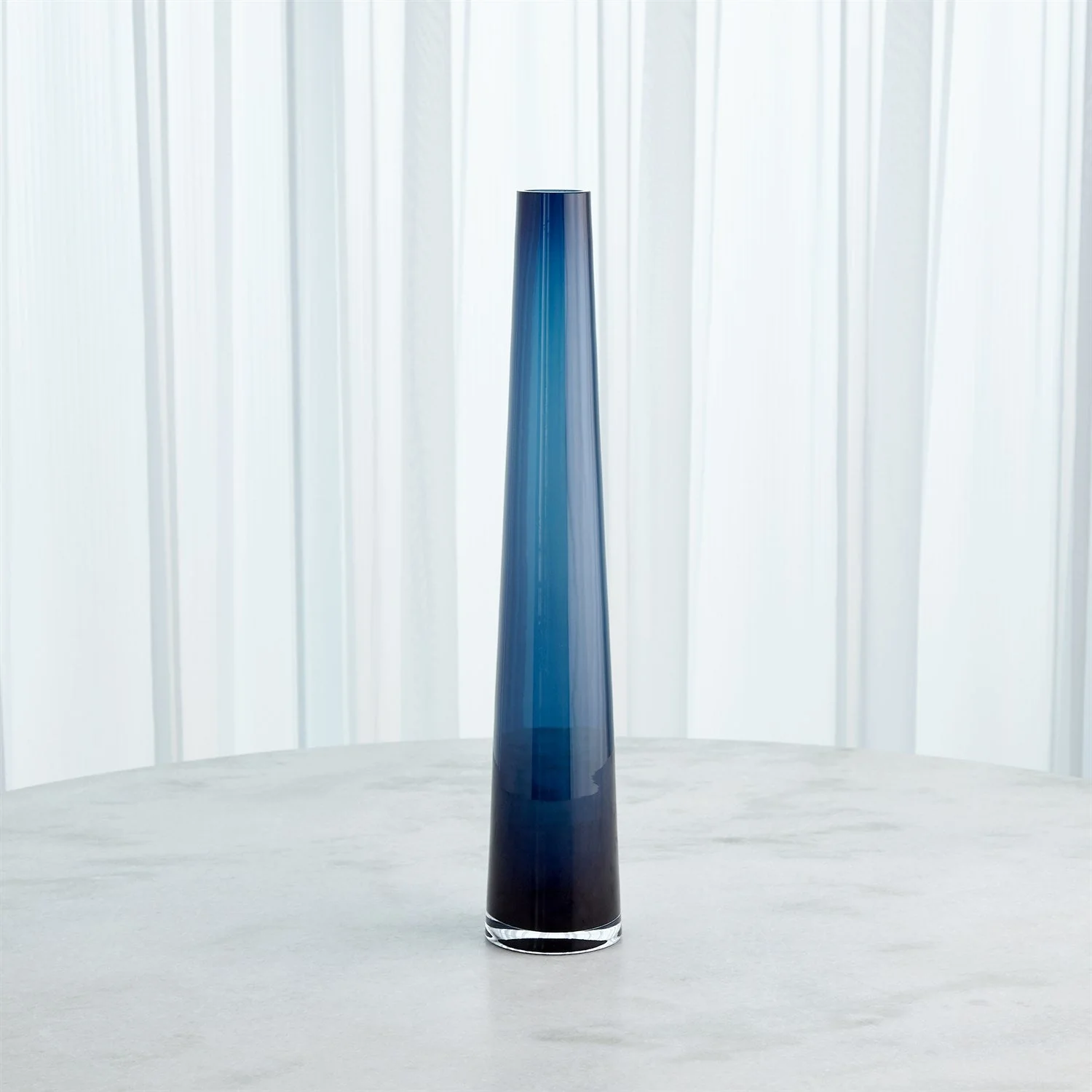 Global Views Blue Glass Tower Vase