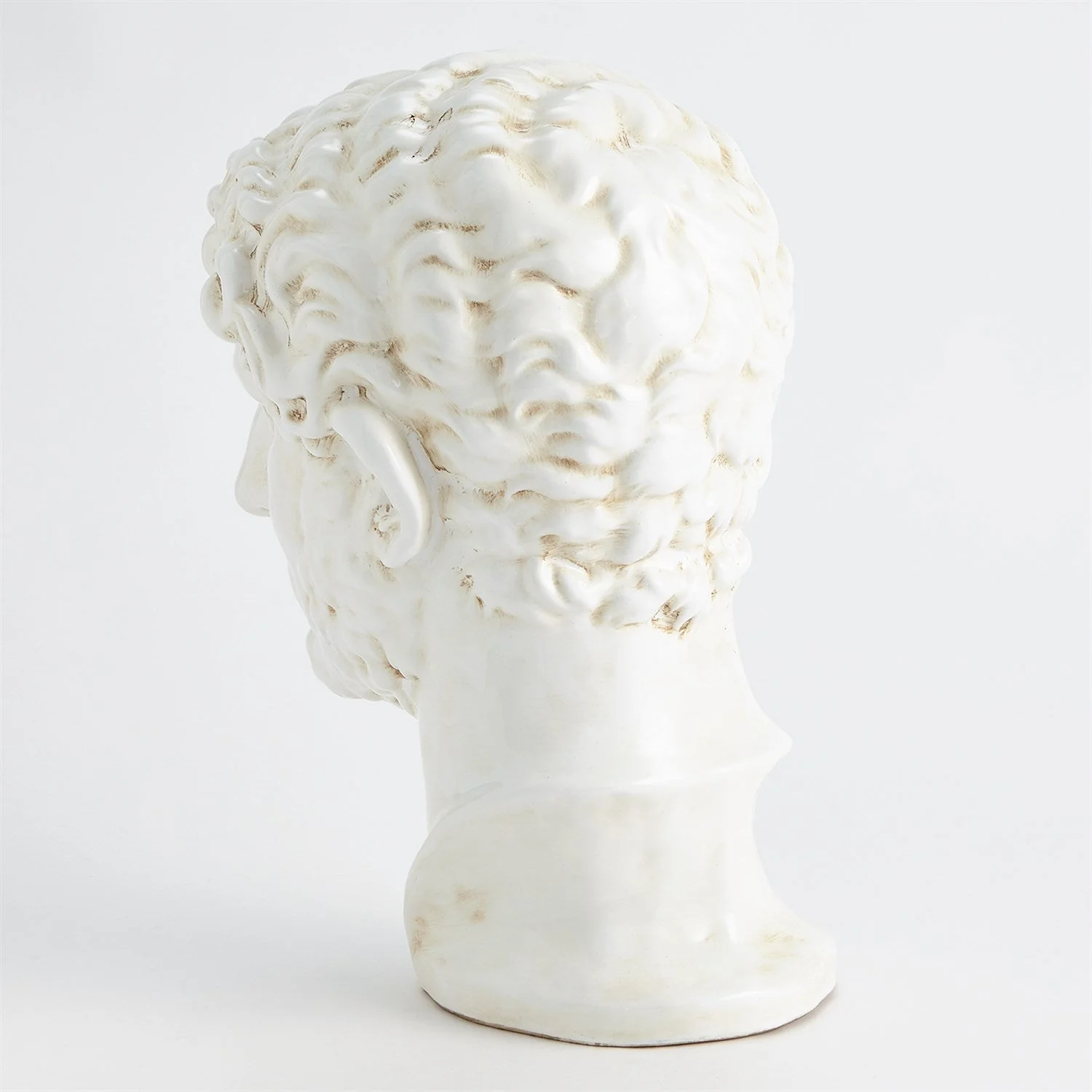 Global Views White Glaze Hadrian Sculpture - Image 6