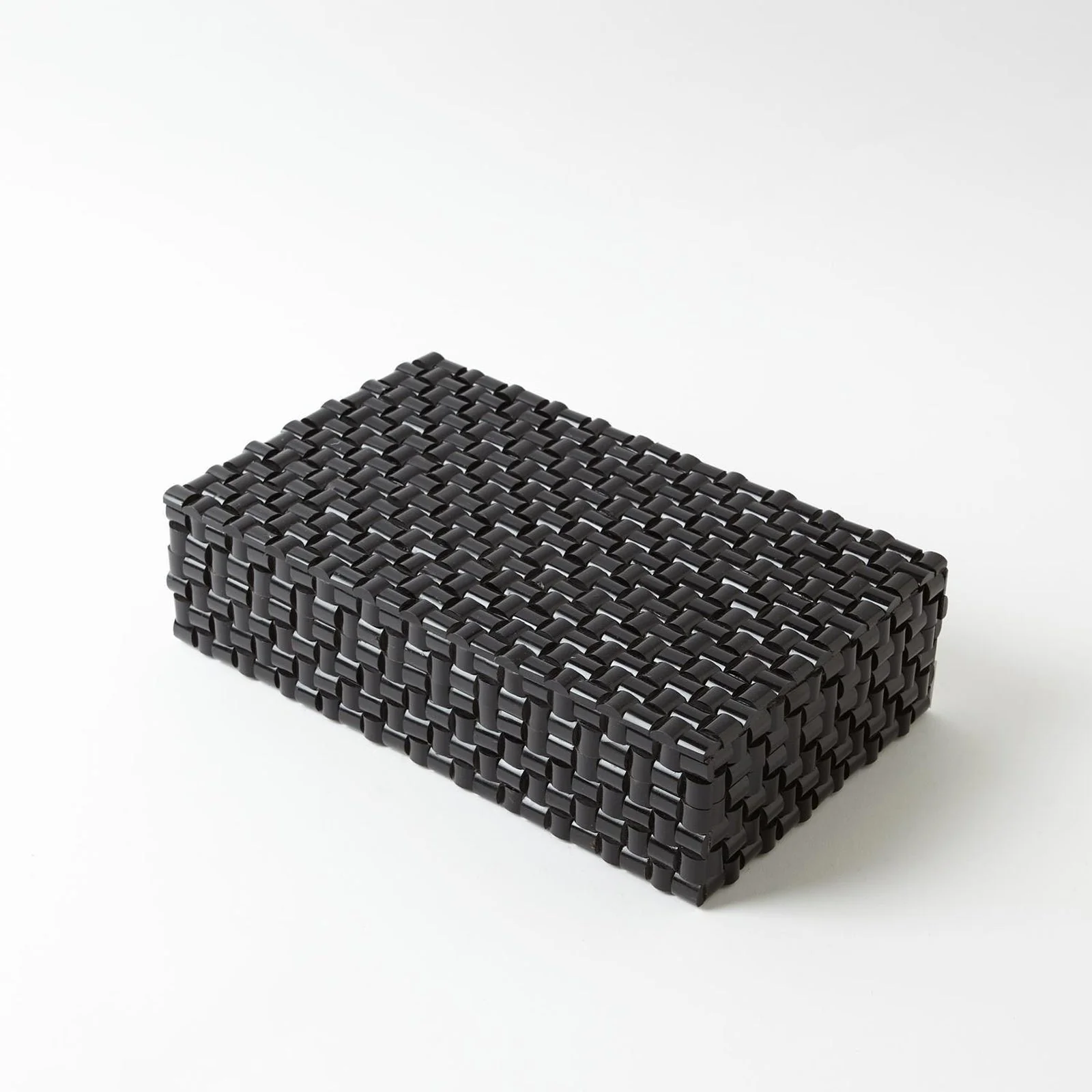 Global Views Black Horn Box Woven