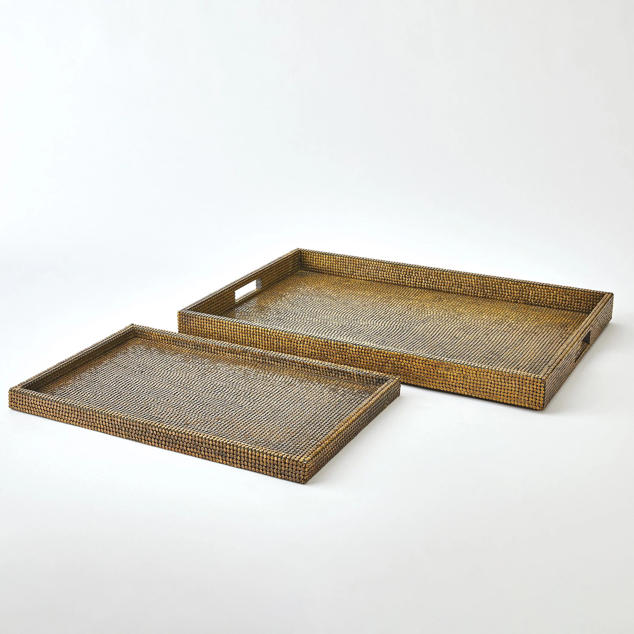 Global Views Brass Lames Boxes and Trays Aged - Image 21