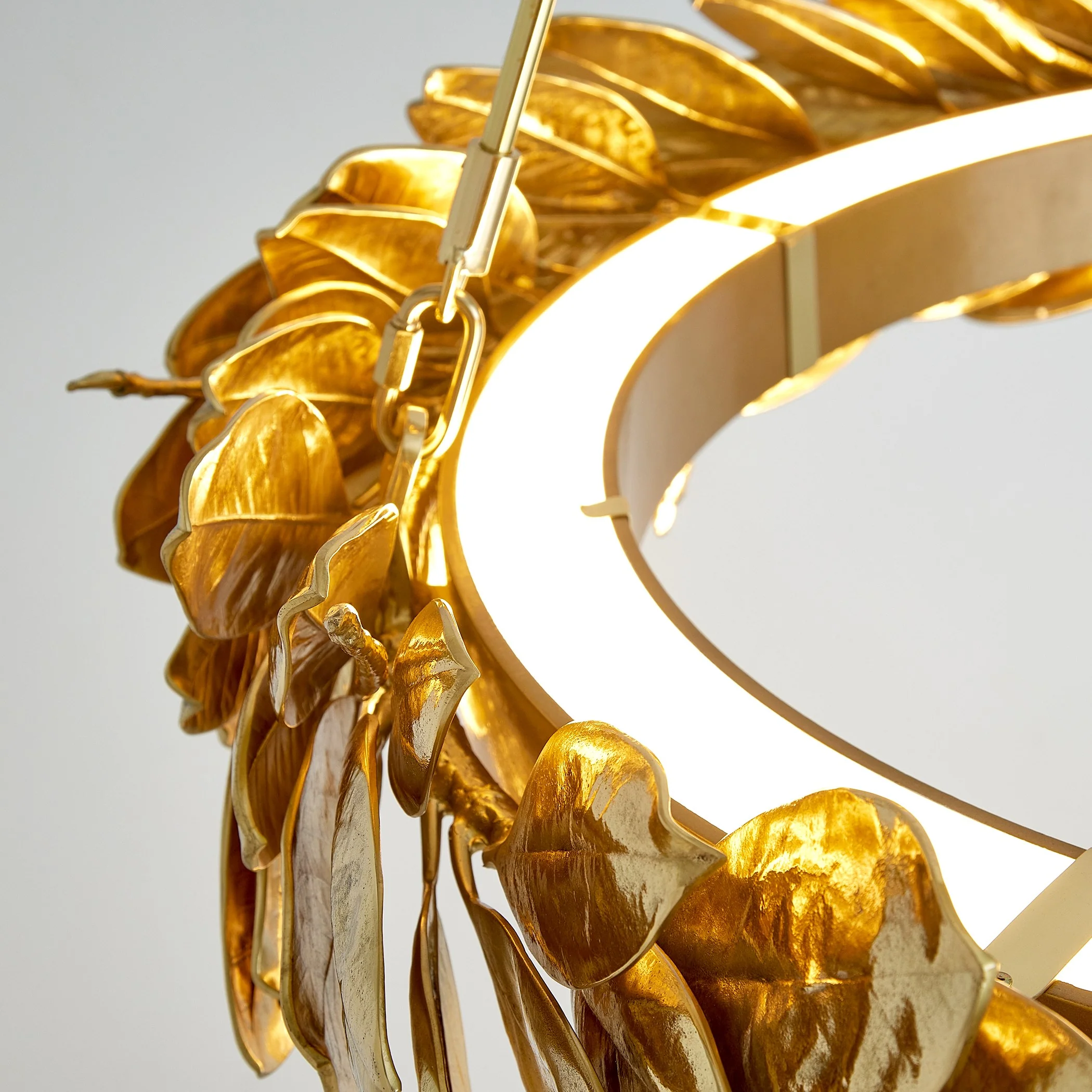 Global Views Brass Laurel Chandelier - Image 11