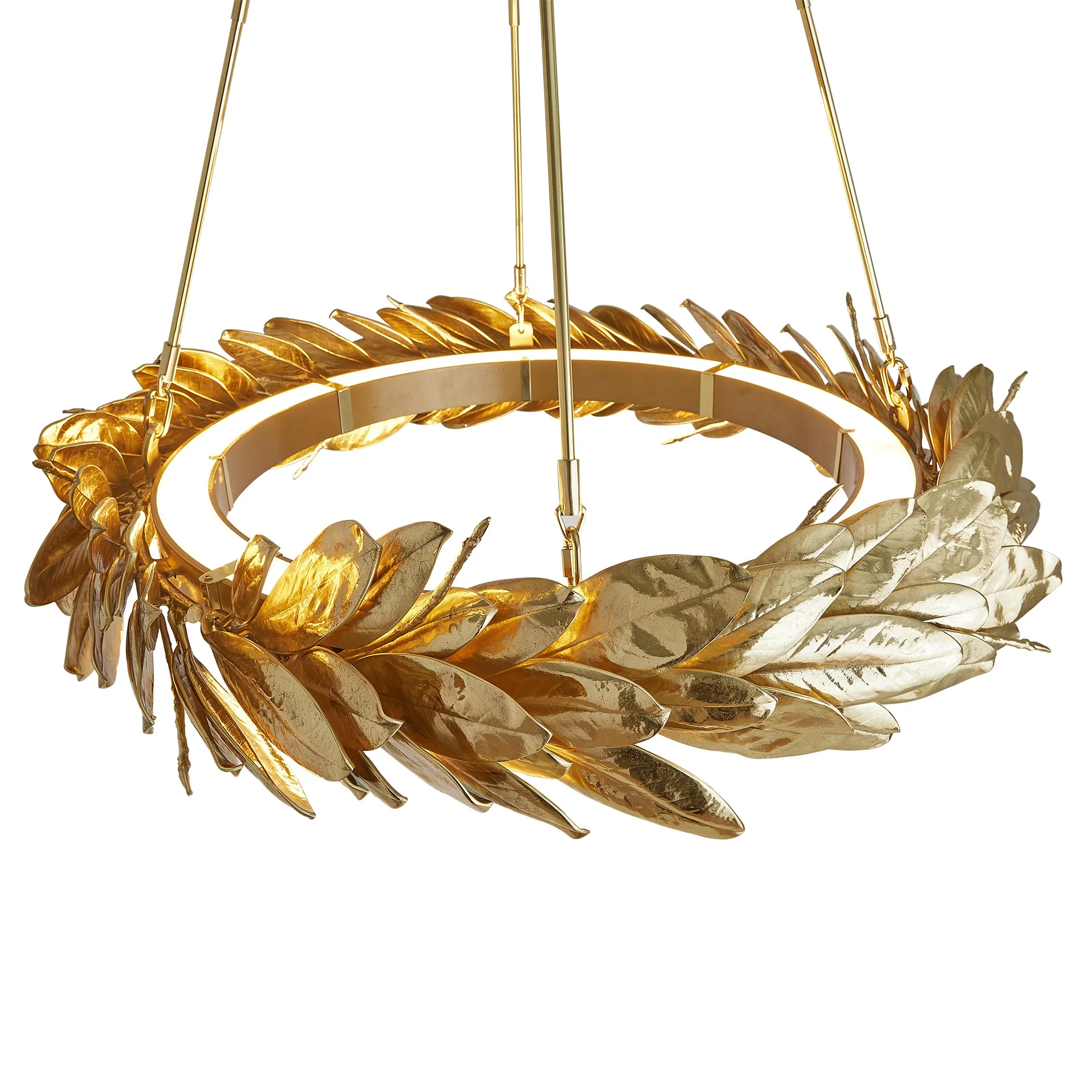 Global Views Brass Laurel Chandelier - Image 12