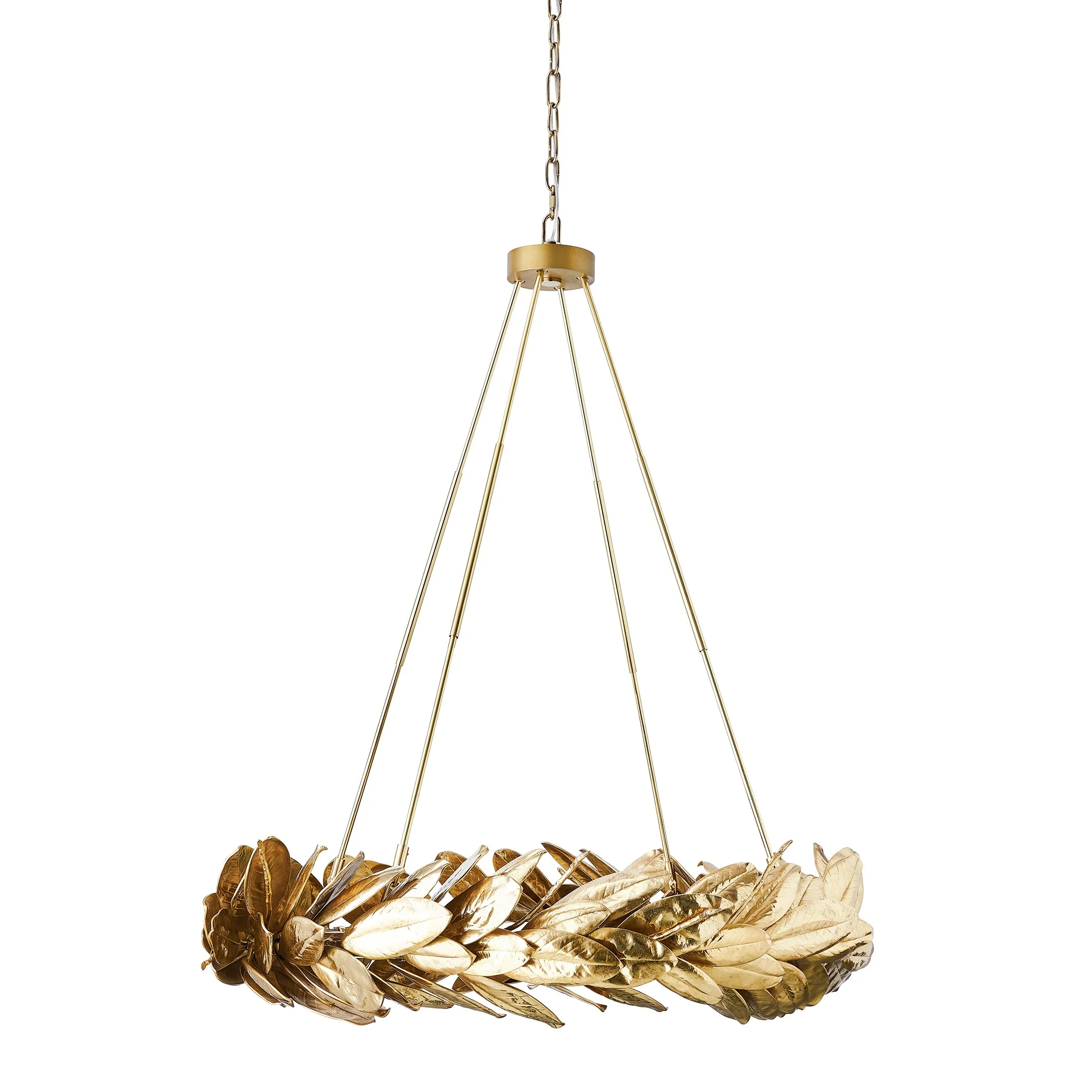Global Views Brass Laurel Chandelier - Image 3