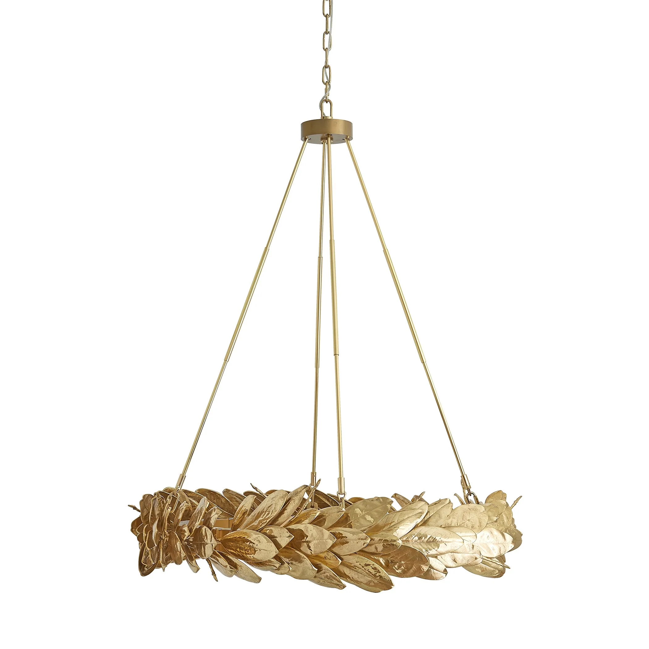 Global Views Brass Laurel Chandelier - Image 6