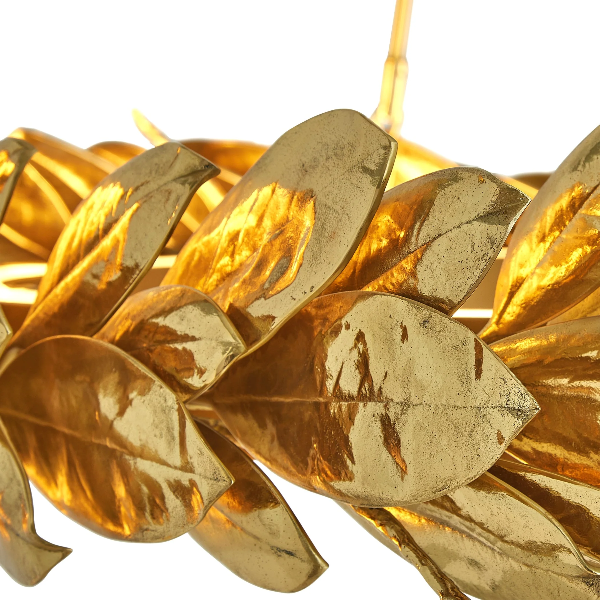 Global Views Brass Laurel Chandelier - Image 7