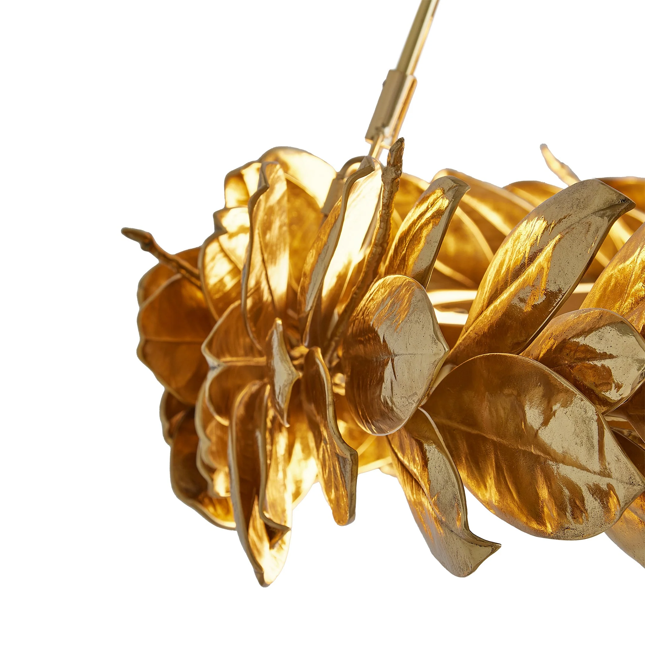 Global Views Brass Laurel Chandelier - Image 8