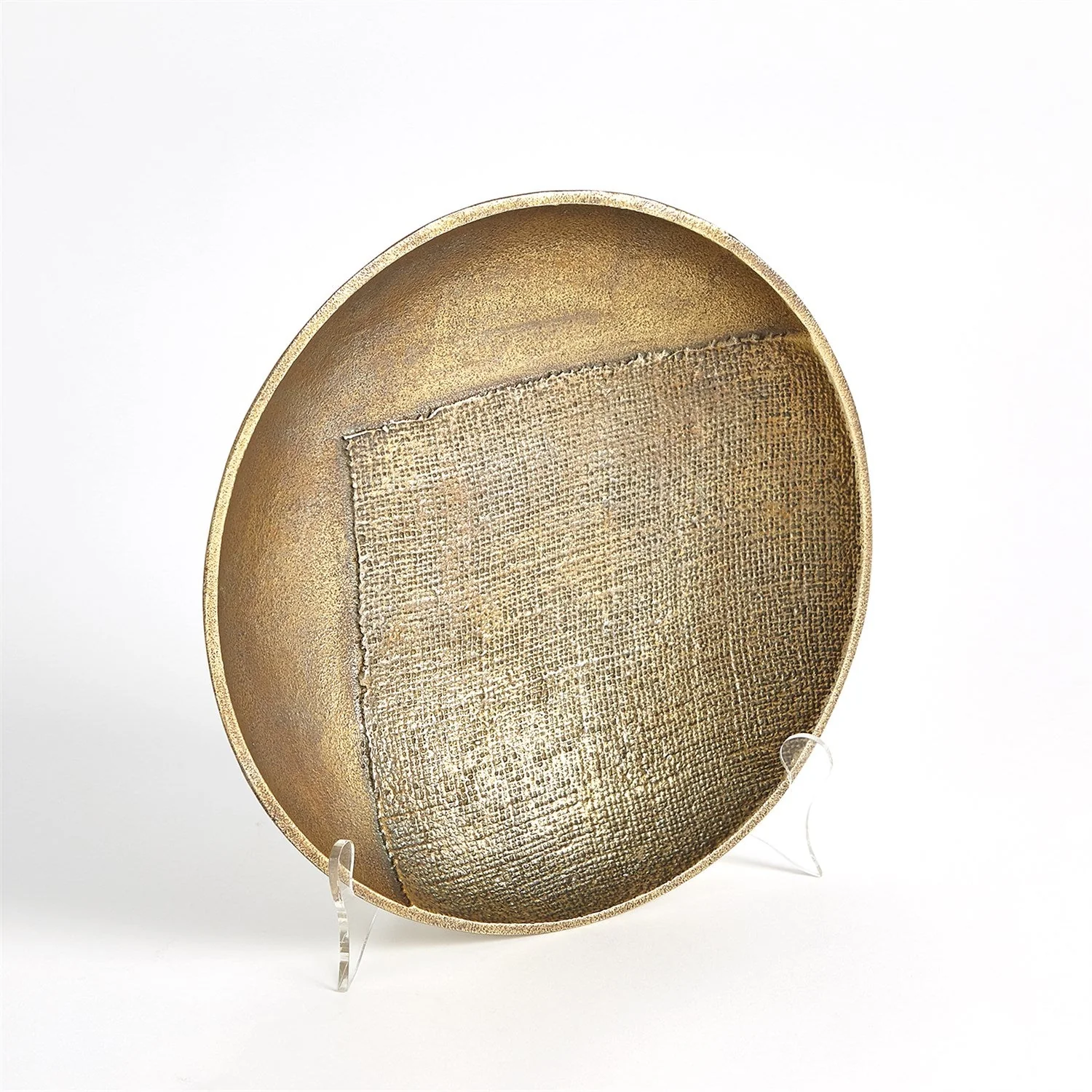 Global Views Brass Linen Round Tray - Image 10