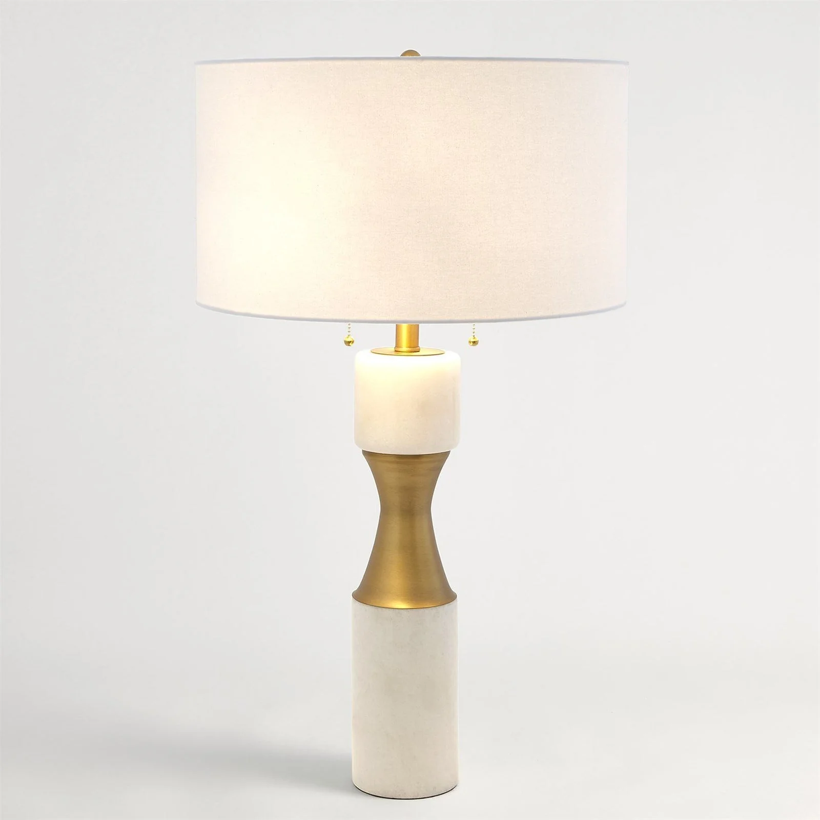 Global Views White Marble Cinch Lamp - Image 2