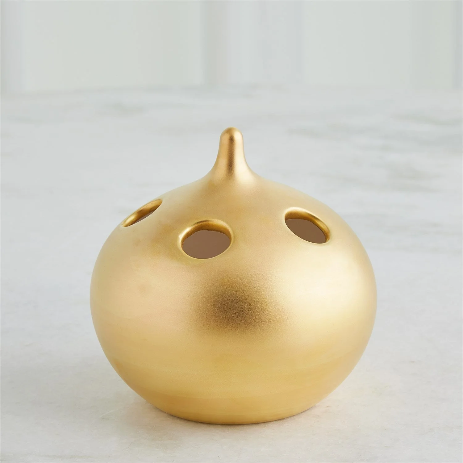 Global Views Matte Gold Oh No Vase - Image 4