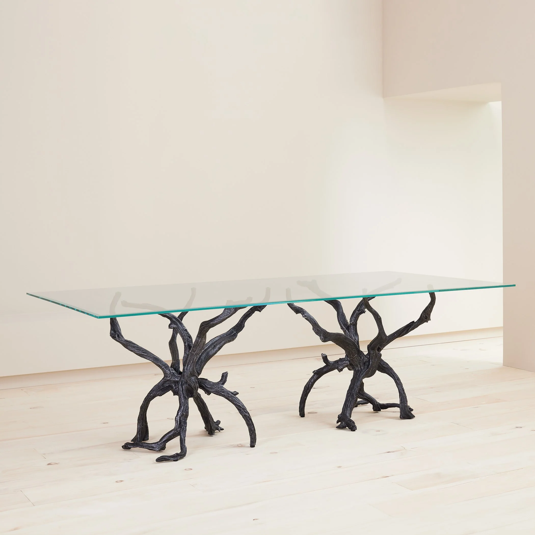 Global Views Natural Iron Monterey Rectangle Dining Table - Image 2