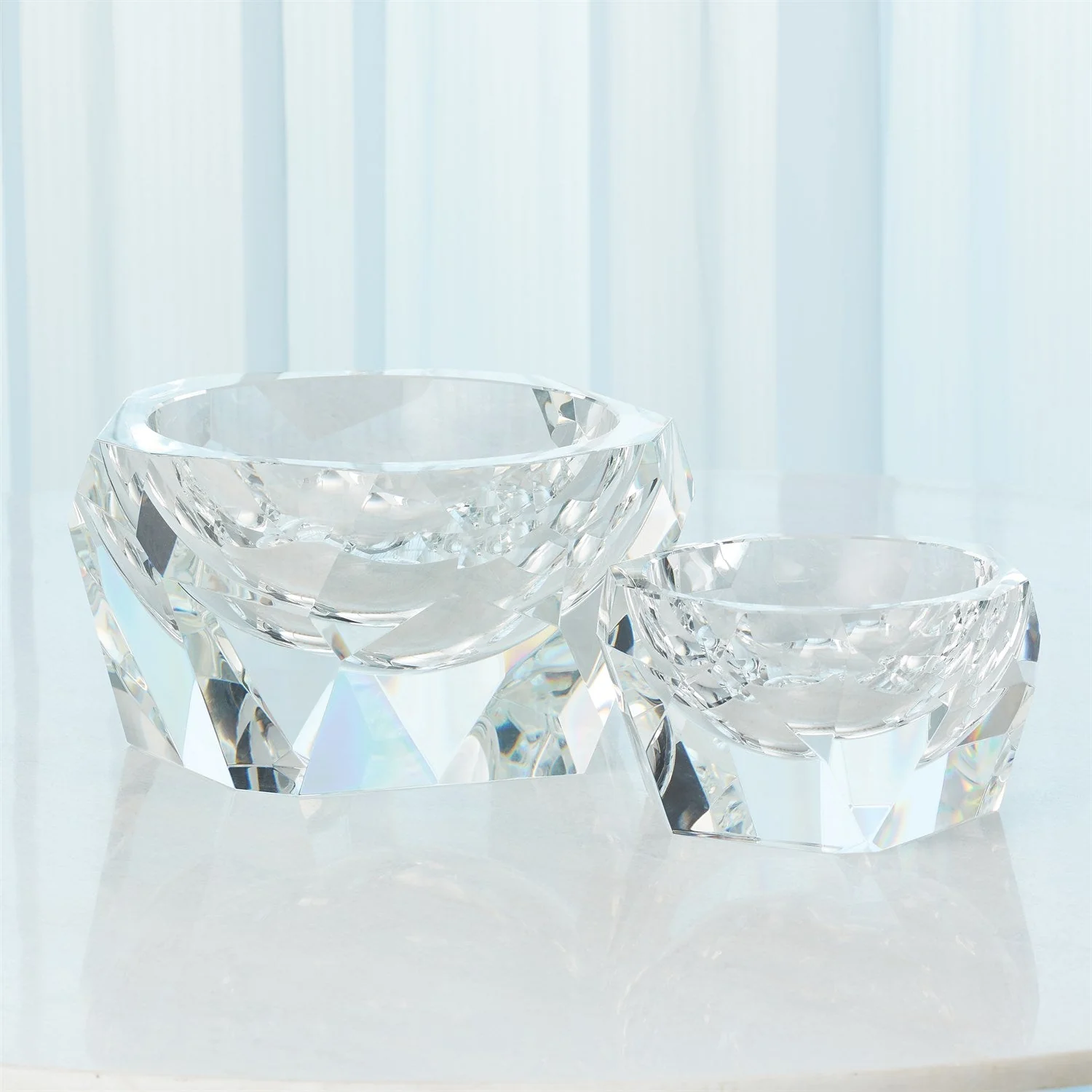 Global Views Clear Multi Facet Crystal Bowl - Image 4