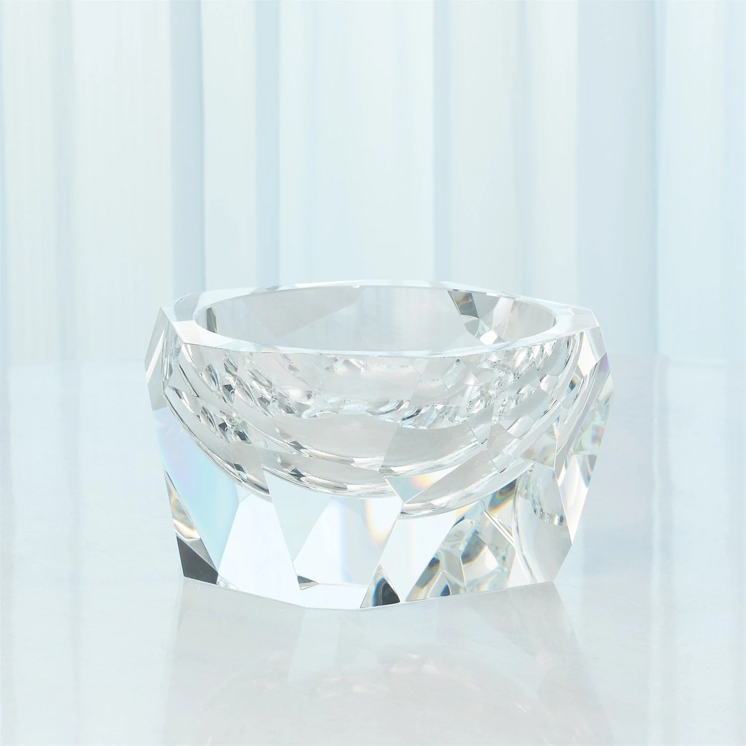 Global Views Clear Multi Facet Crystal Bowl - Image 7