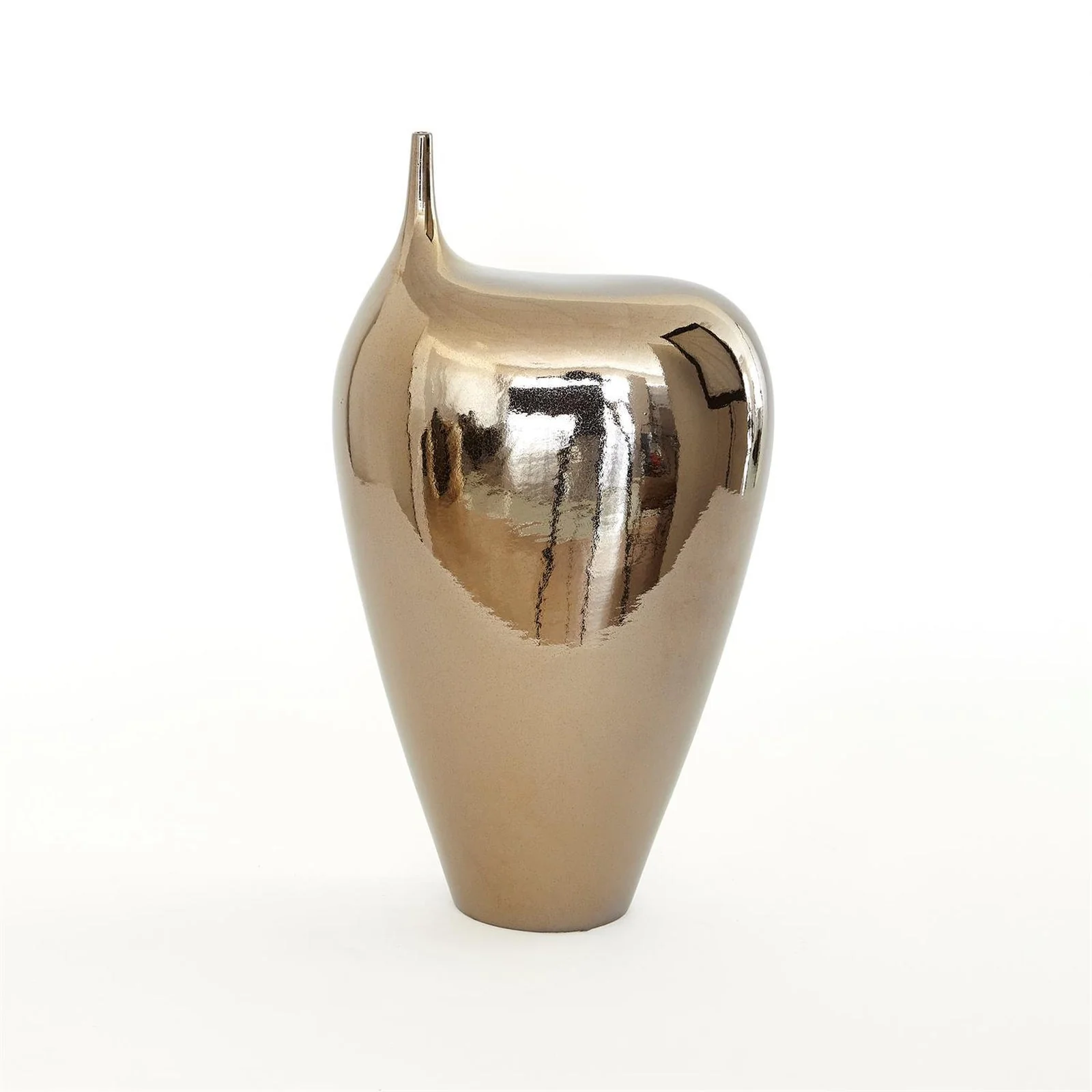 Global Views Bronze Crackle Offset Neck Object - Image 3