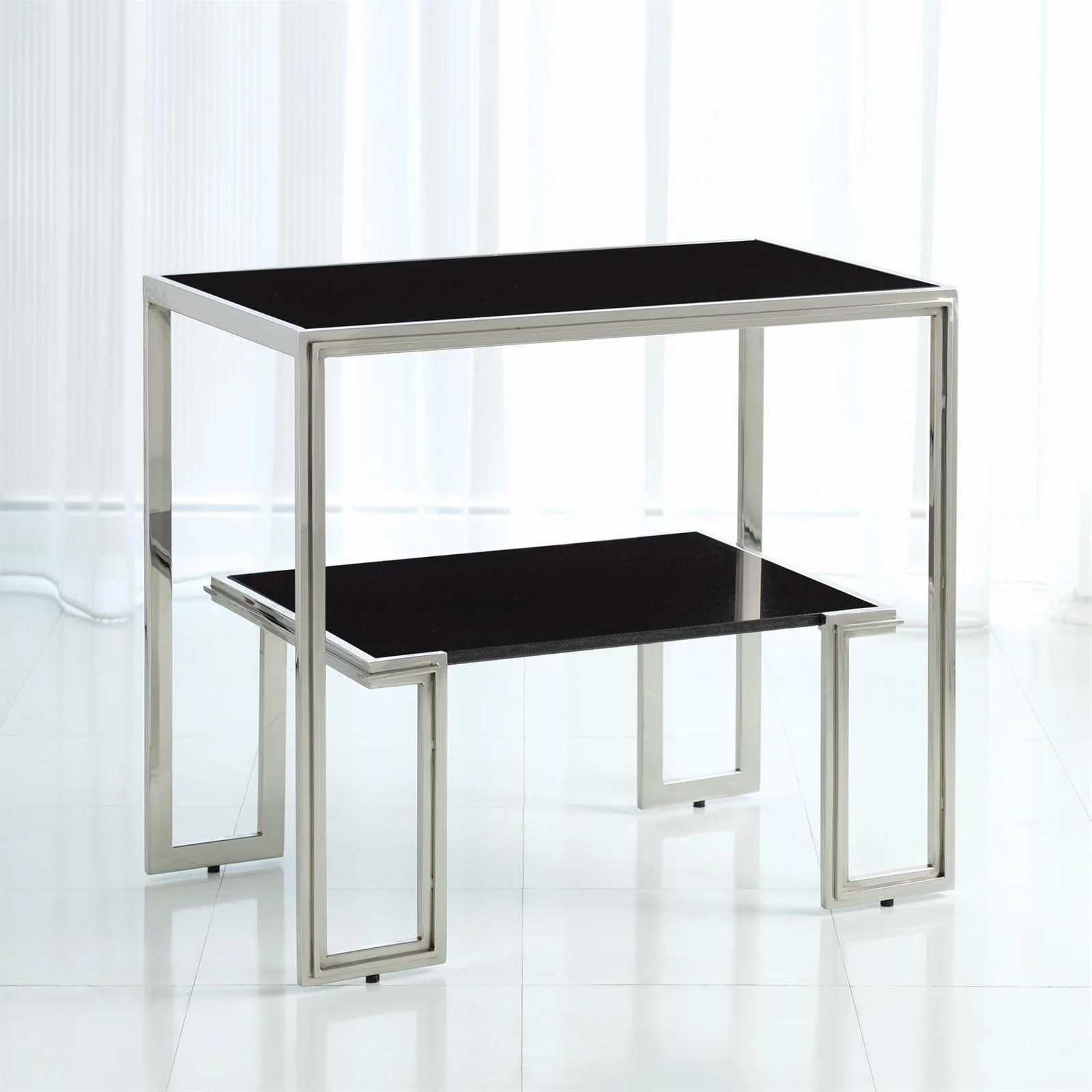 Global Views Bronze One Up Accent Table - Image 2